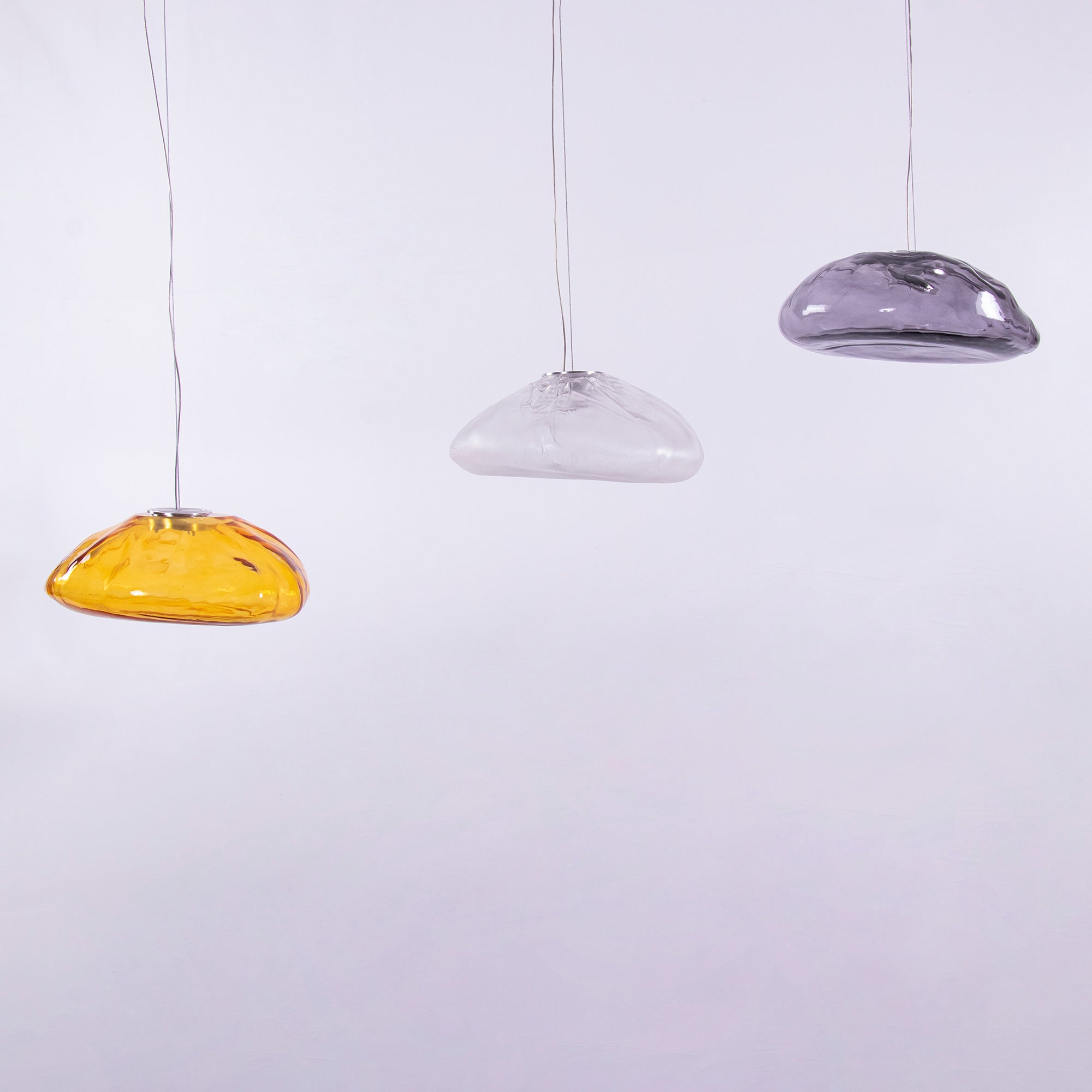 Blown Glass Mesh Pendant Light