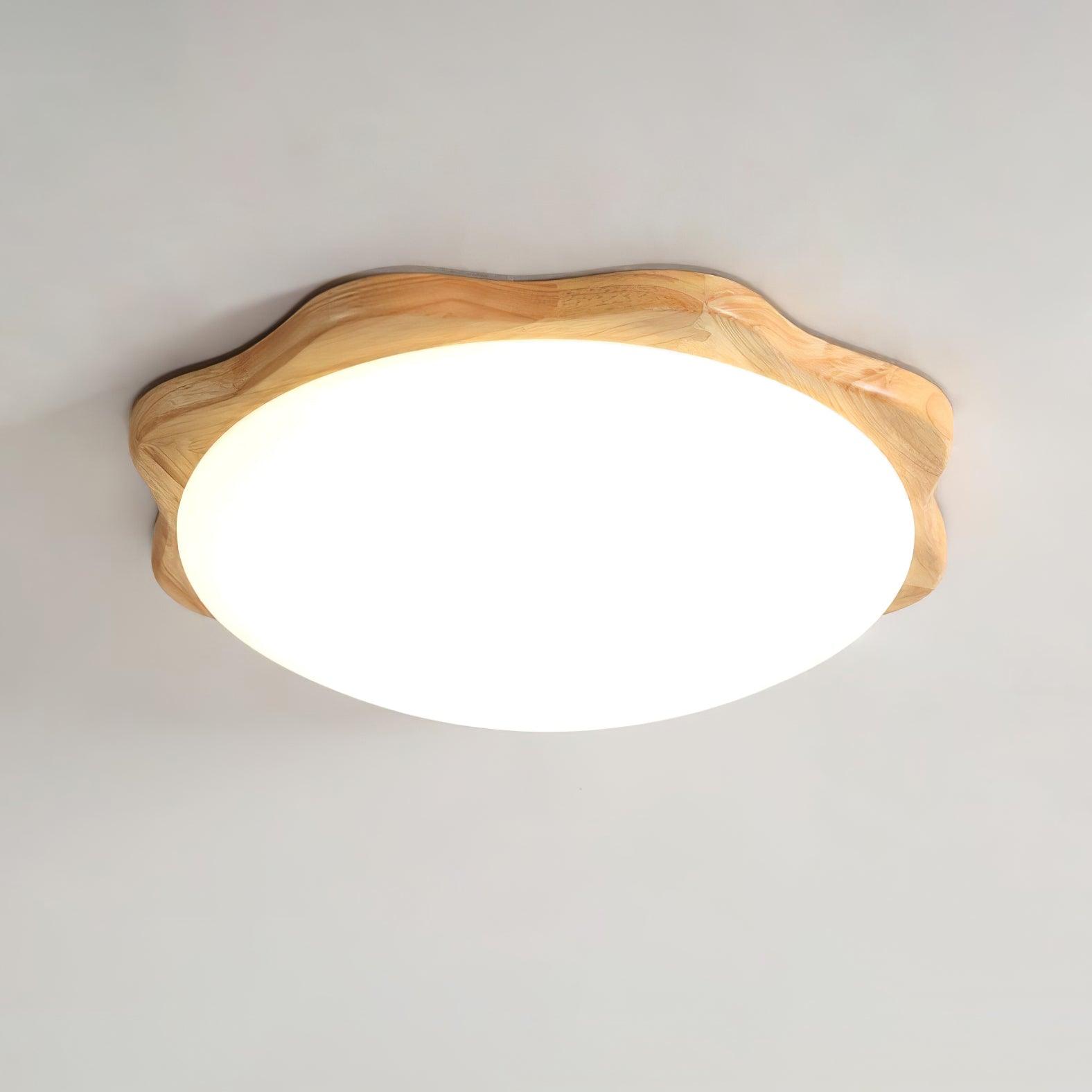 Drum Wood Ceiling Lamp