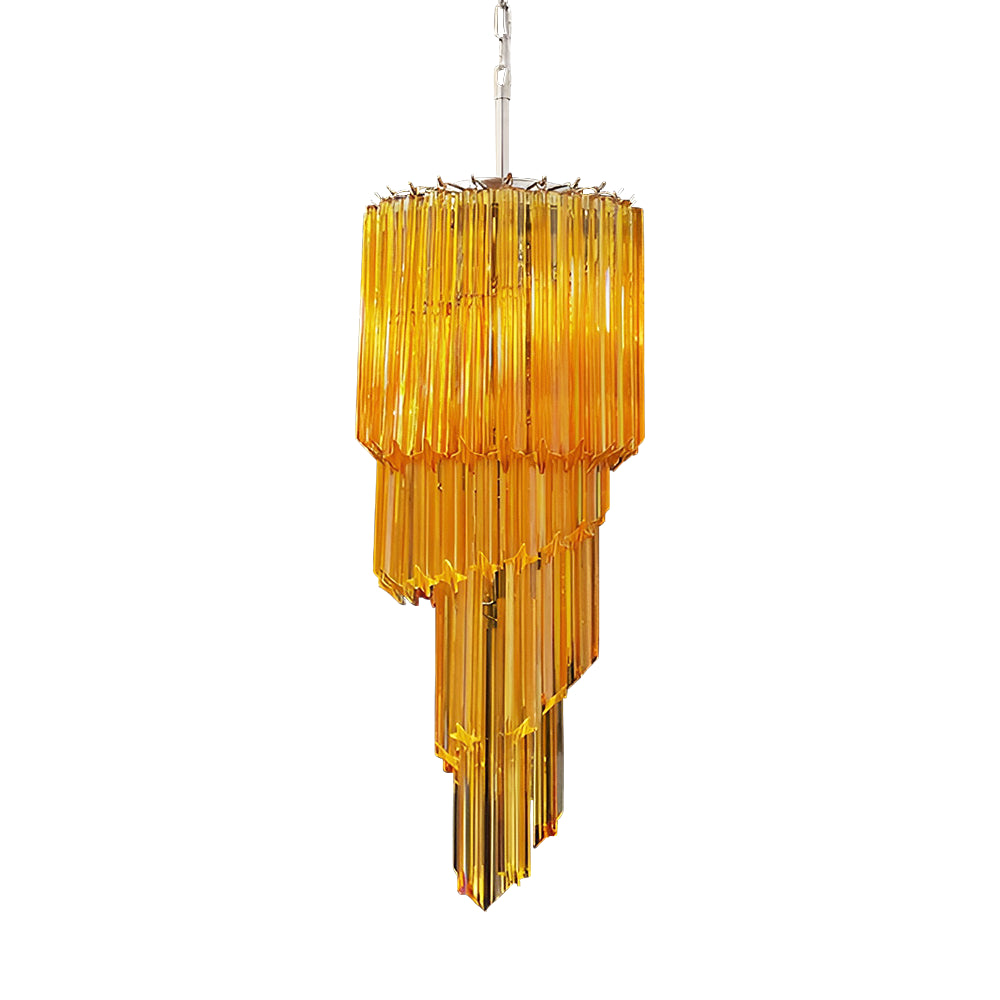 Murano Spiral Prism Glass Chandelier