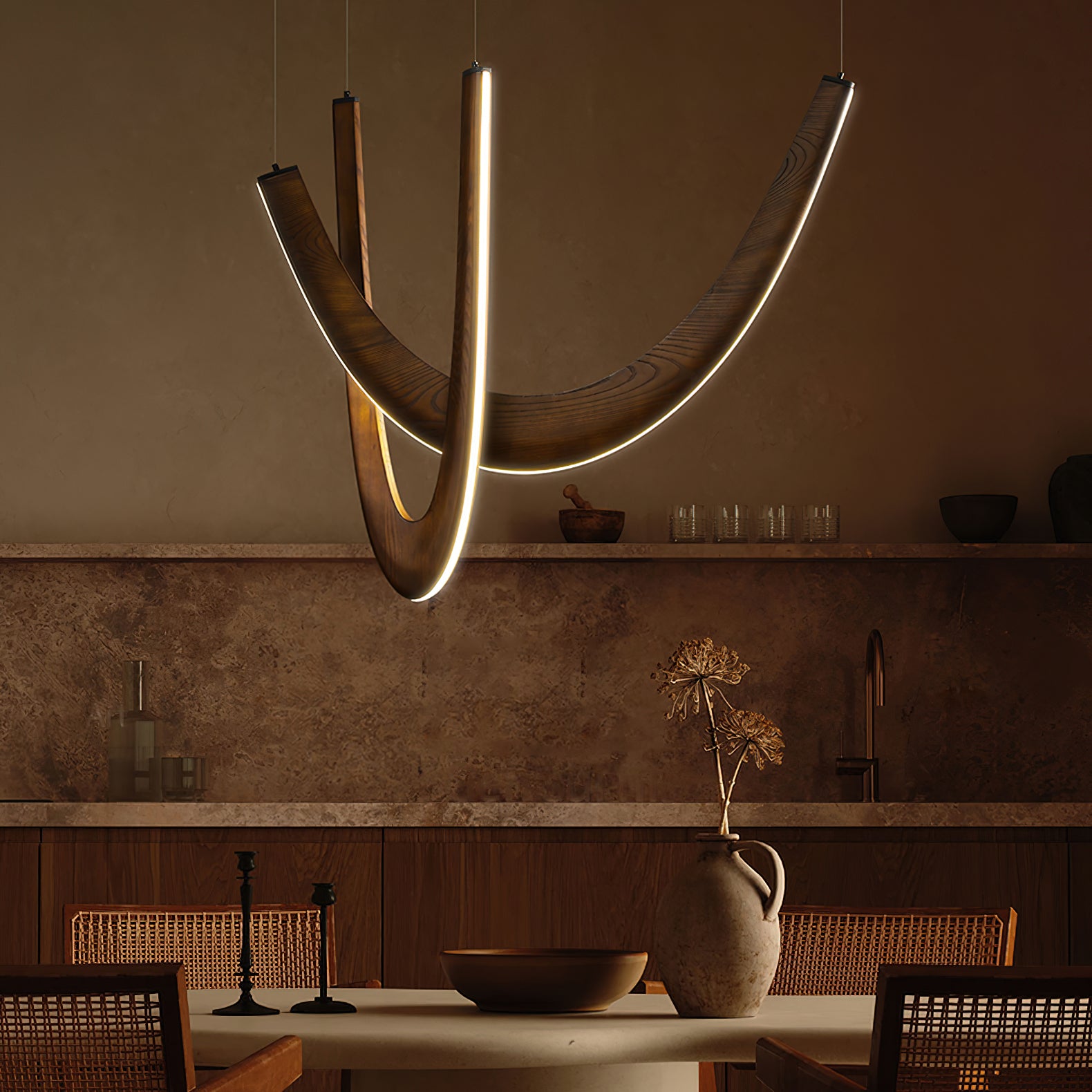 U Wooden Pendant Lamp