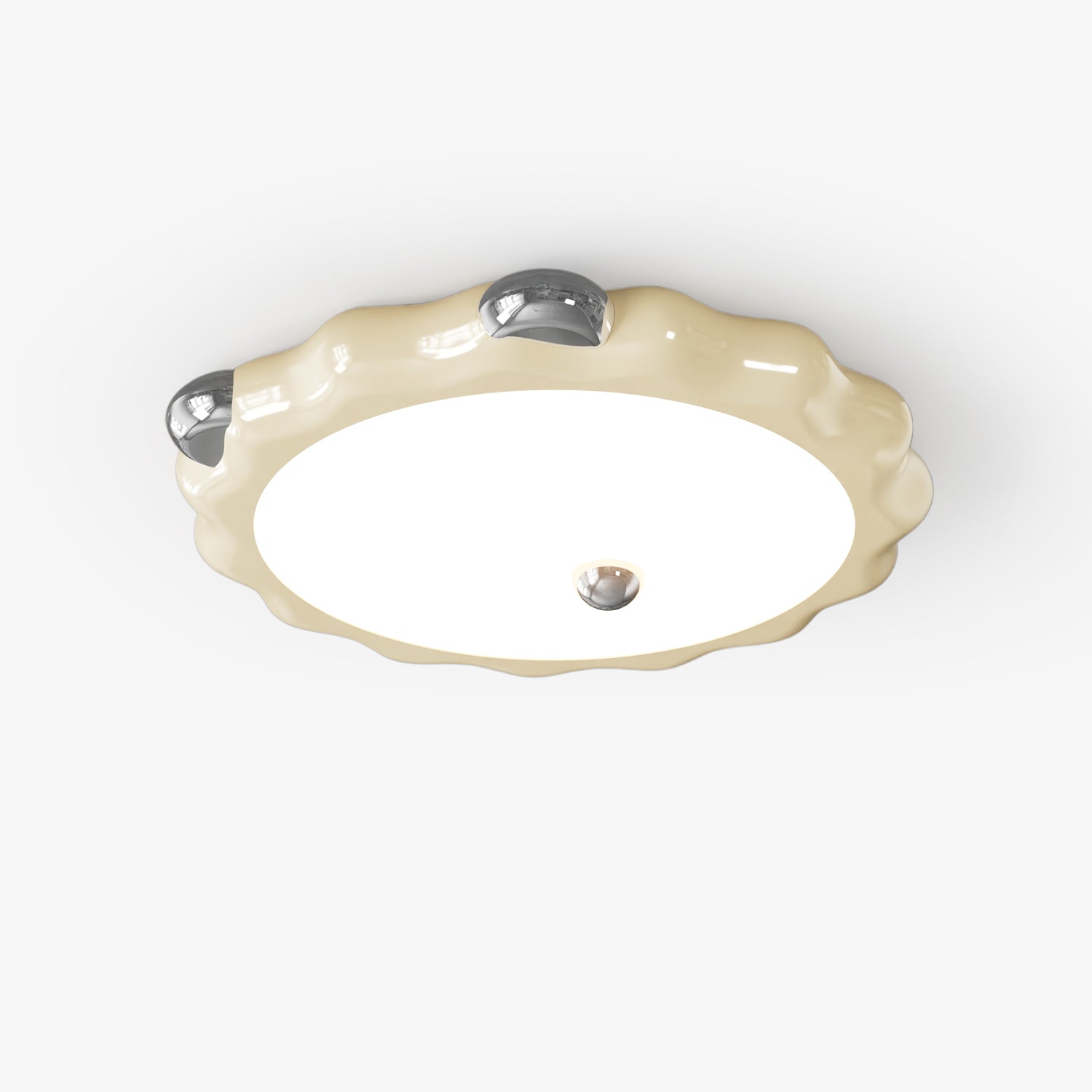 Cream Puffering Ceiling Light