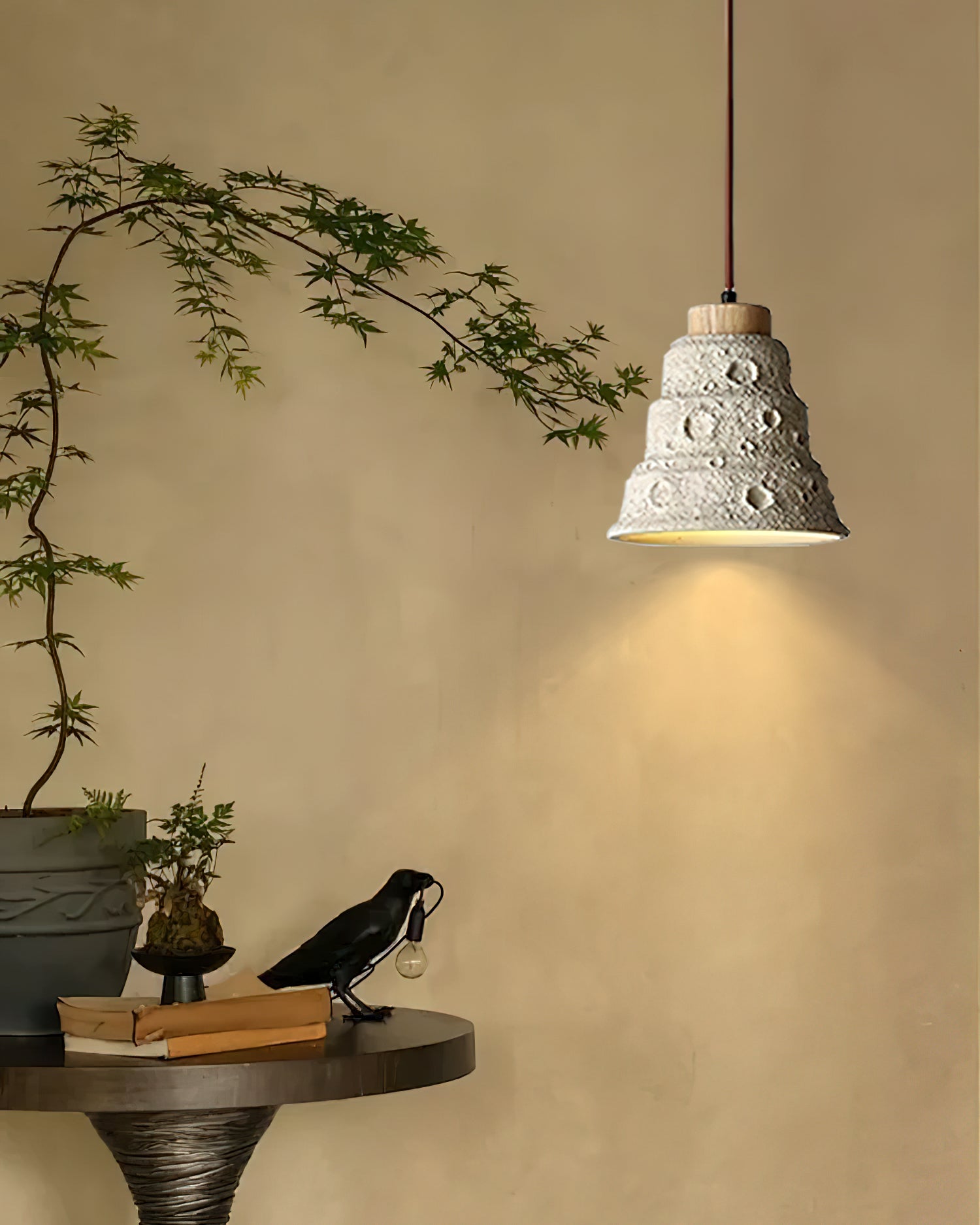 Stone Bell Pendant Light