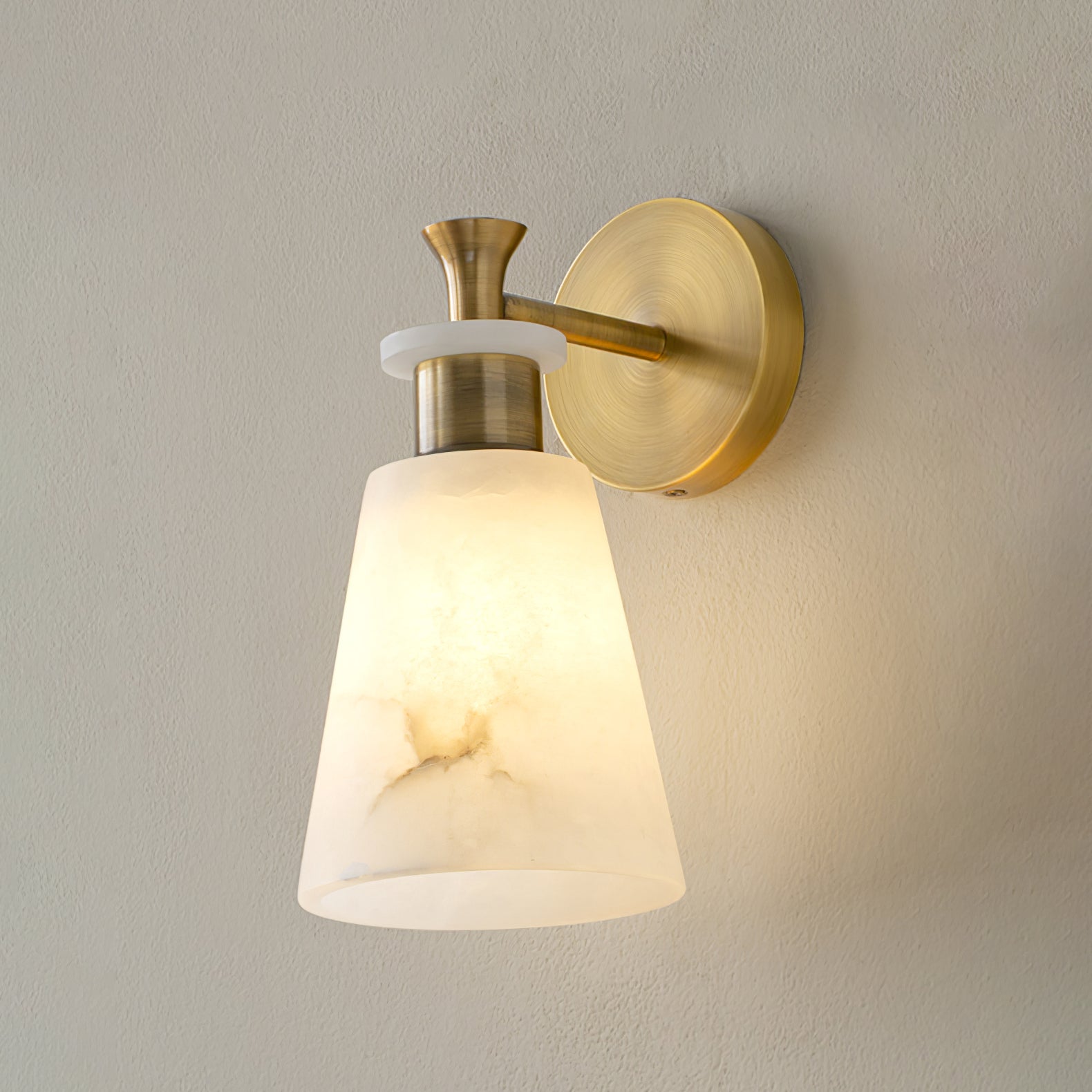 Tapered Alabaster Wall Sconce