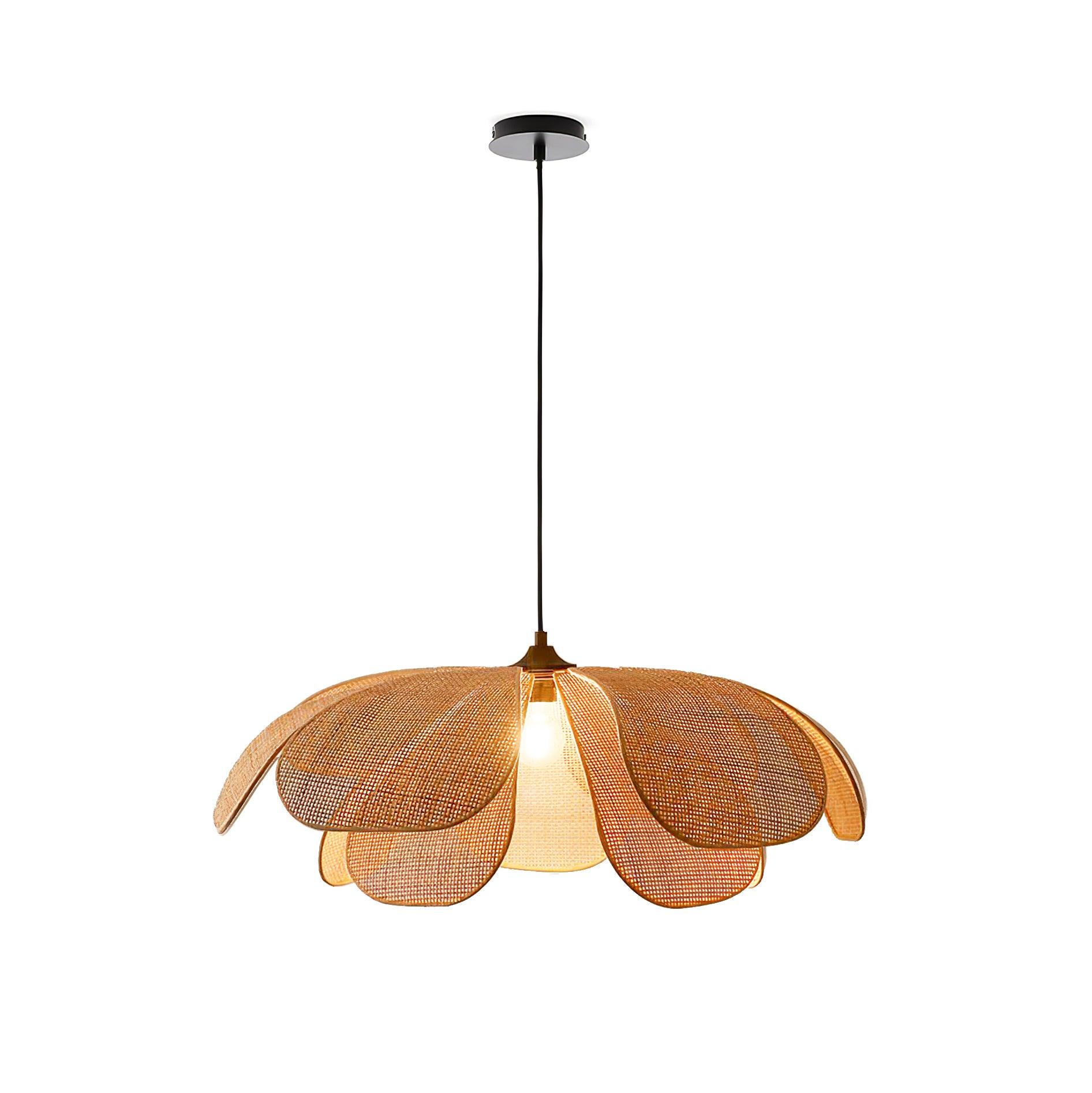 Rattan Petal Pendant Lamp