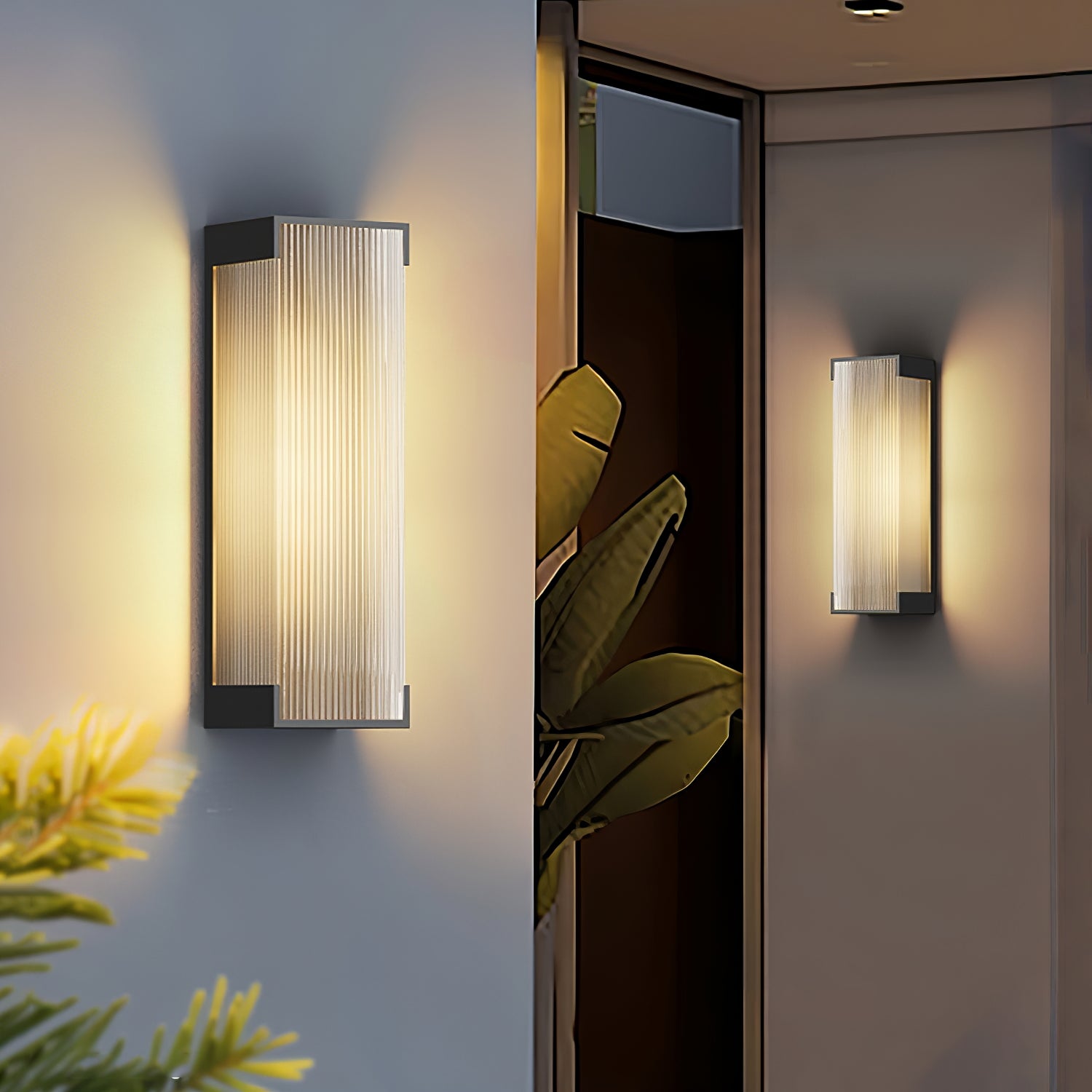 Rectangular Solar Outdoor Wall Light