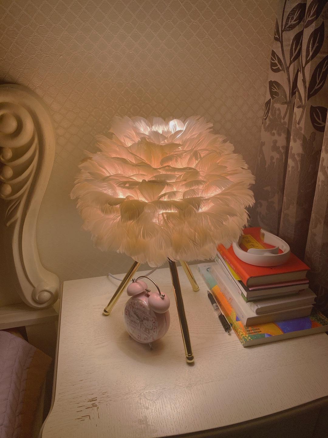 Goose Feather Table Lamp