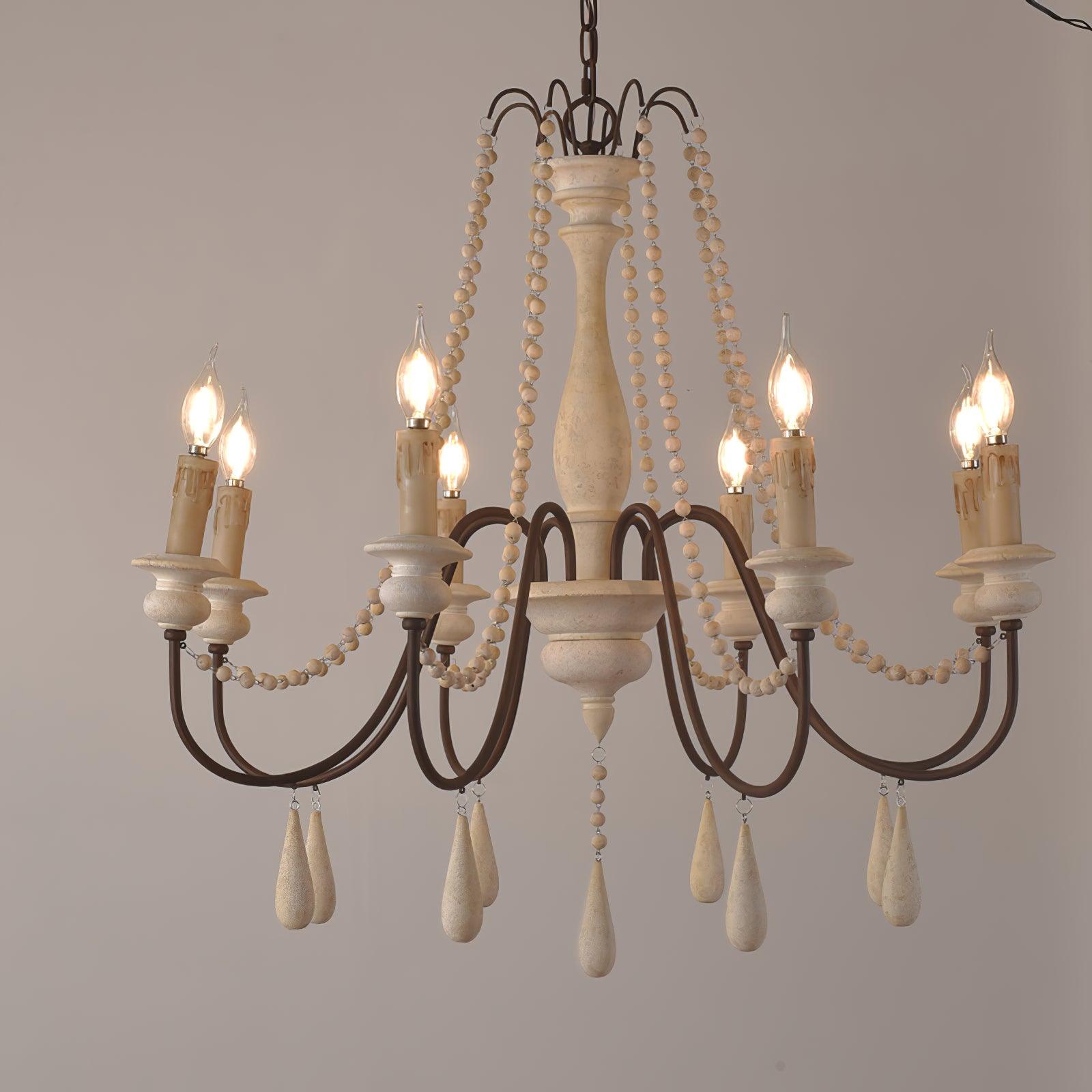 Candle Style Beaded Chandelier