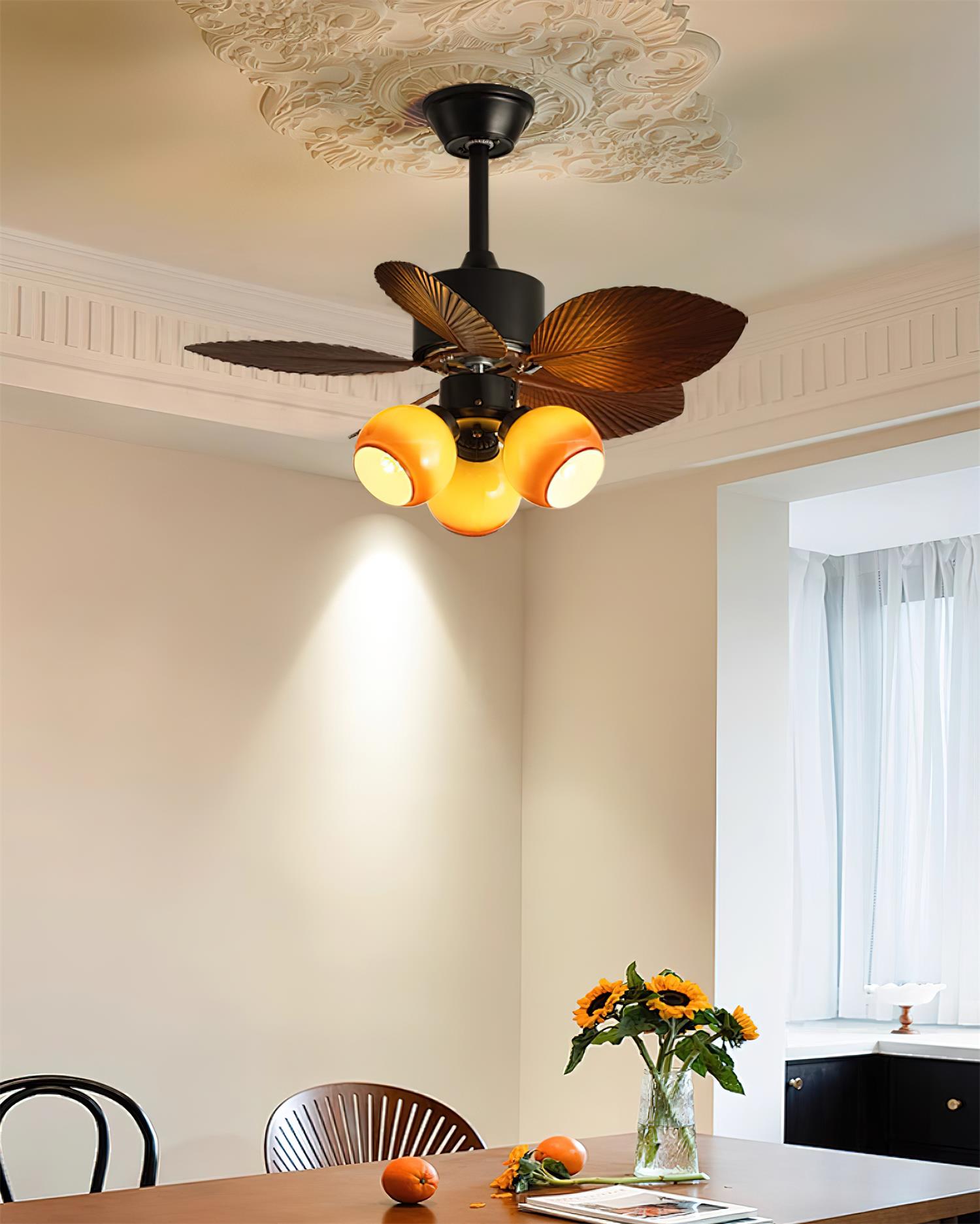 Banana Leaf Breeze Ceiling Fan Light