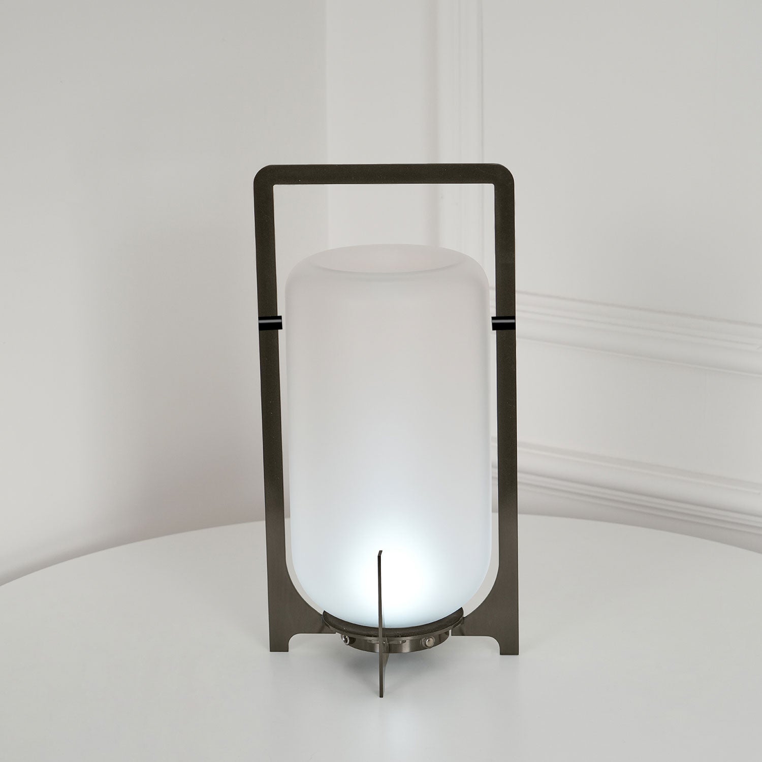 Steel Twilight Lantern Table Light