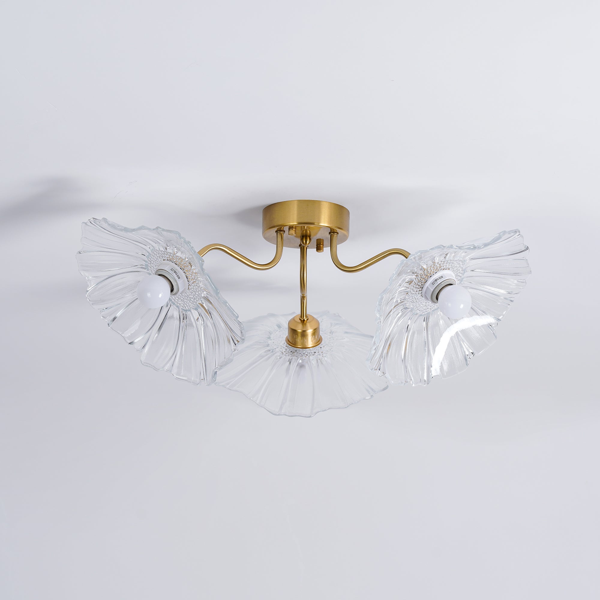 Lotus Leaf Glass Ceiling Lamp