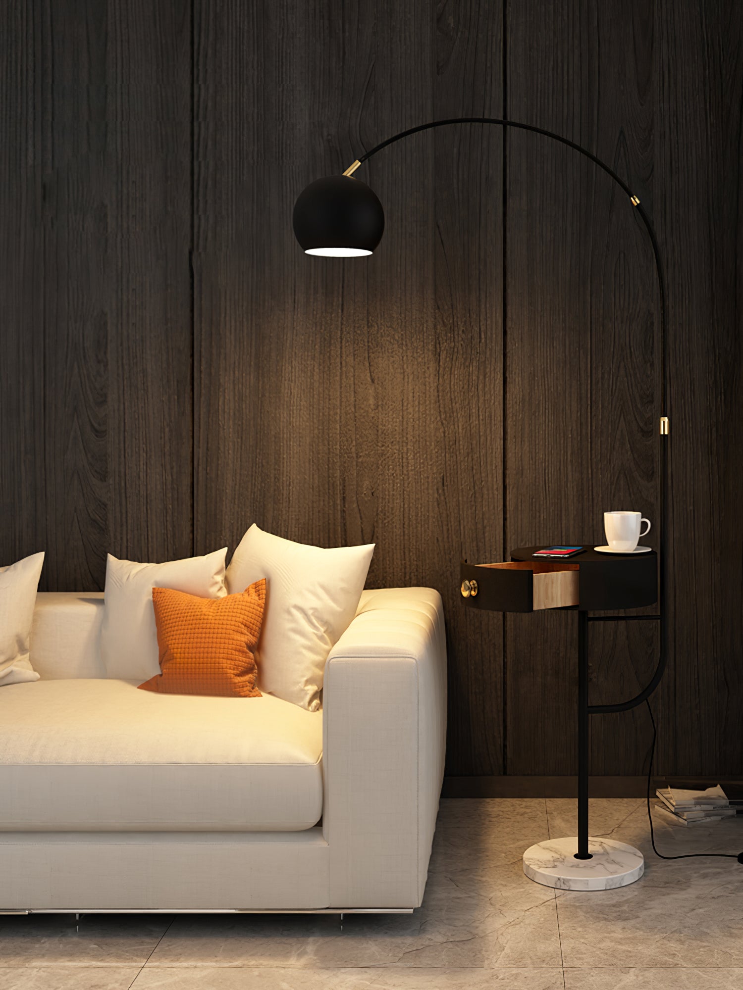 Arc Nightstand Floor Lamp