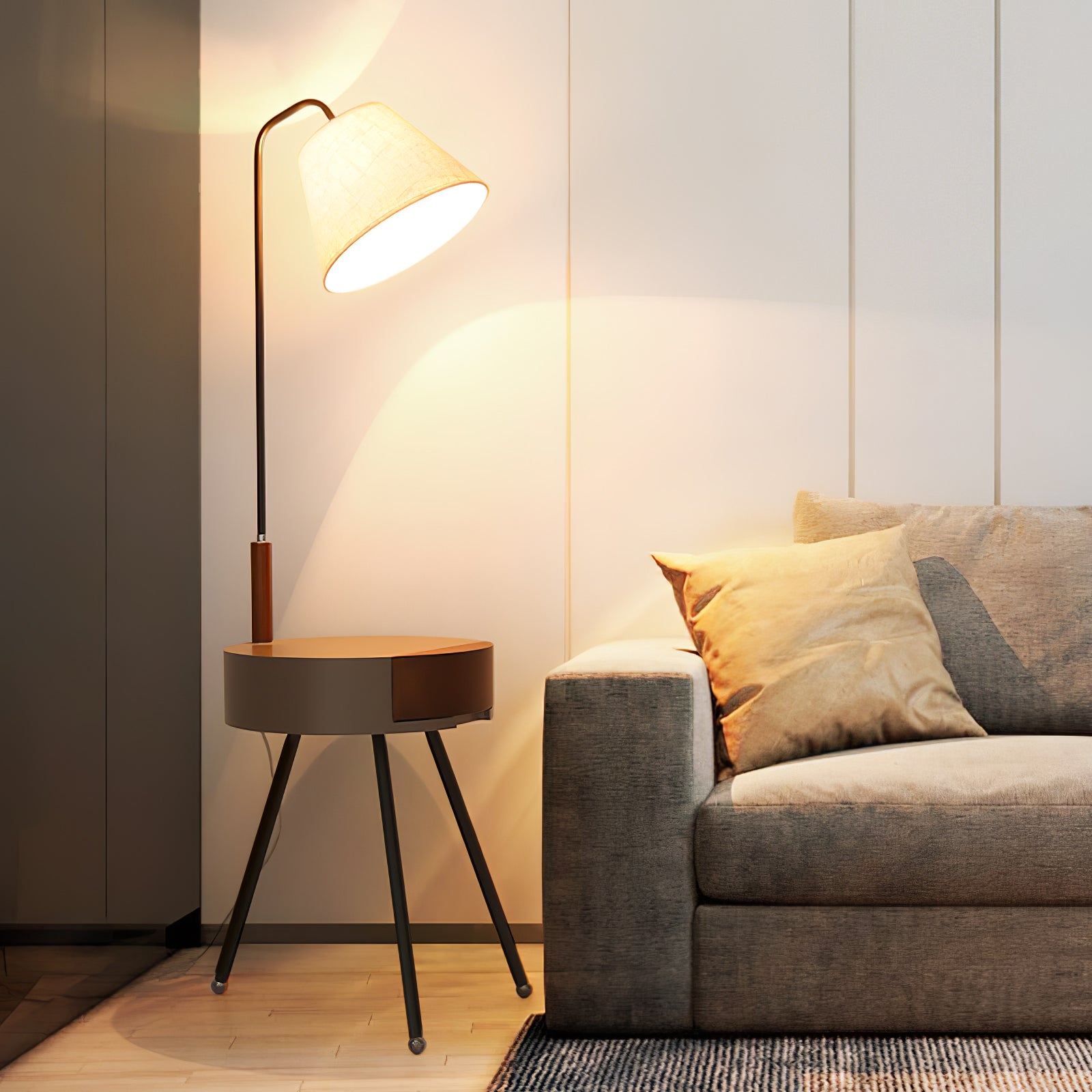 Tripod Fabric Floor Lamp