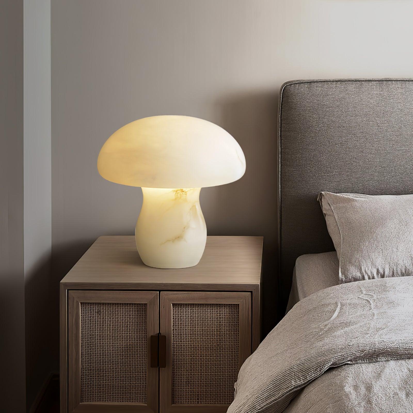 Alabaster Mushroom Table Lamp