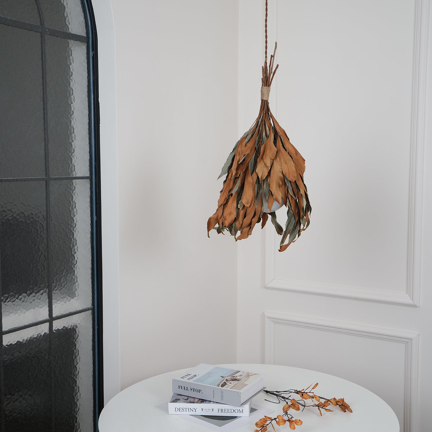 Dried Branch Leaf Pendant Lamp