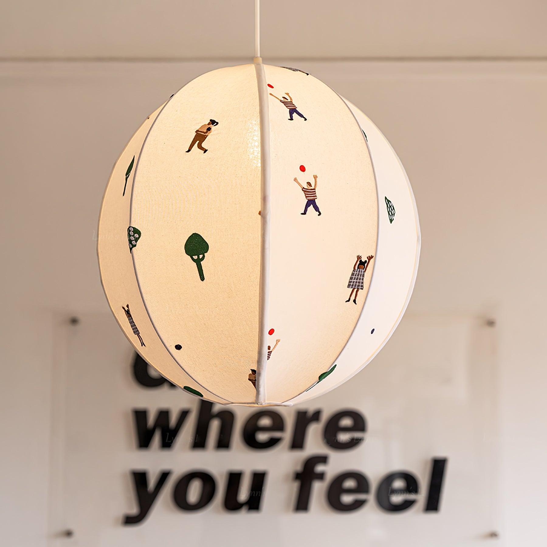 Park Embroidered Textile Pendant Lamp