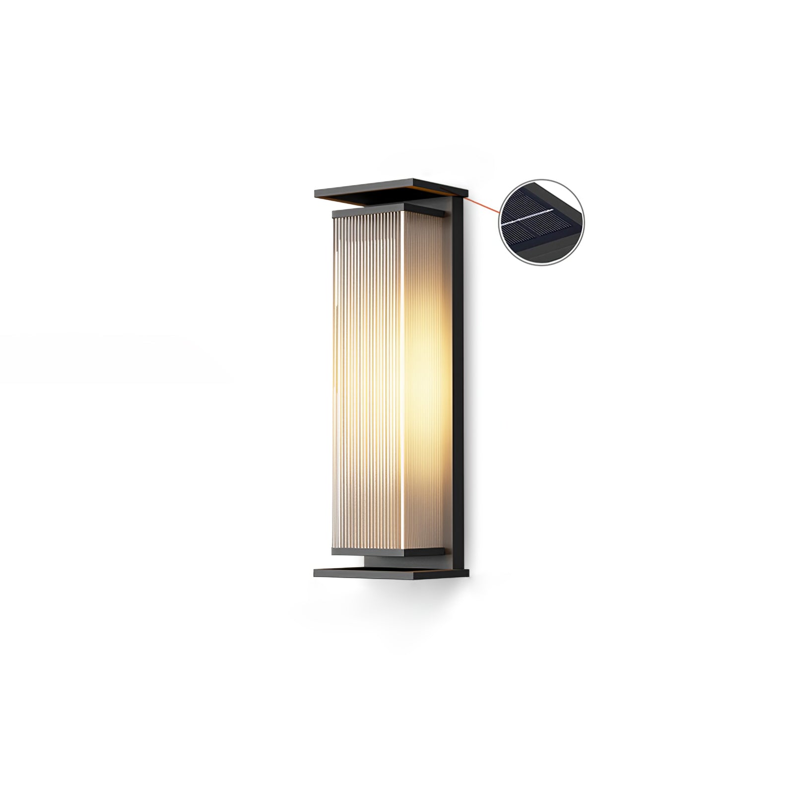 Rectangular Box Solar Outdoor Wall Lamp