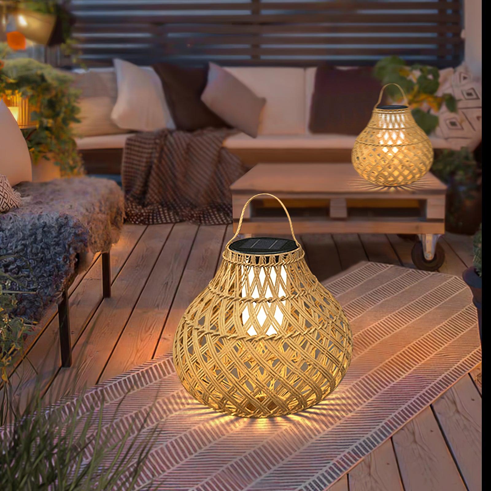 Woven Sphere Lantern Outdoor Lamp