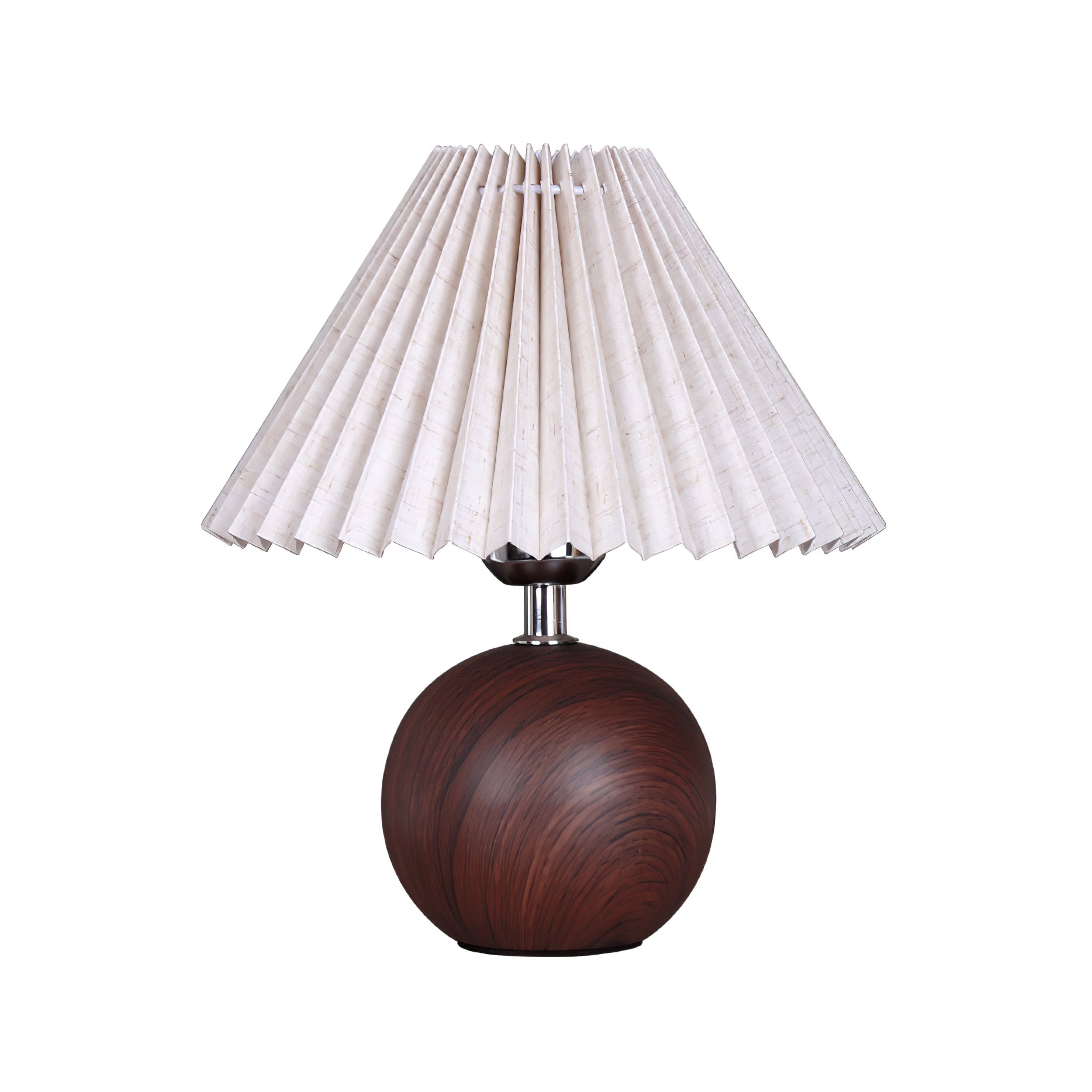 Wooden Pleated Table Lamp