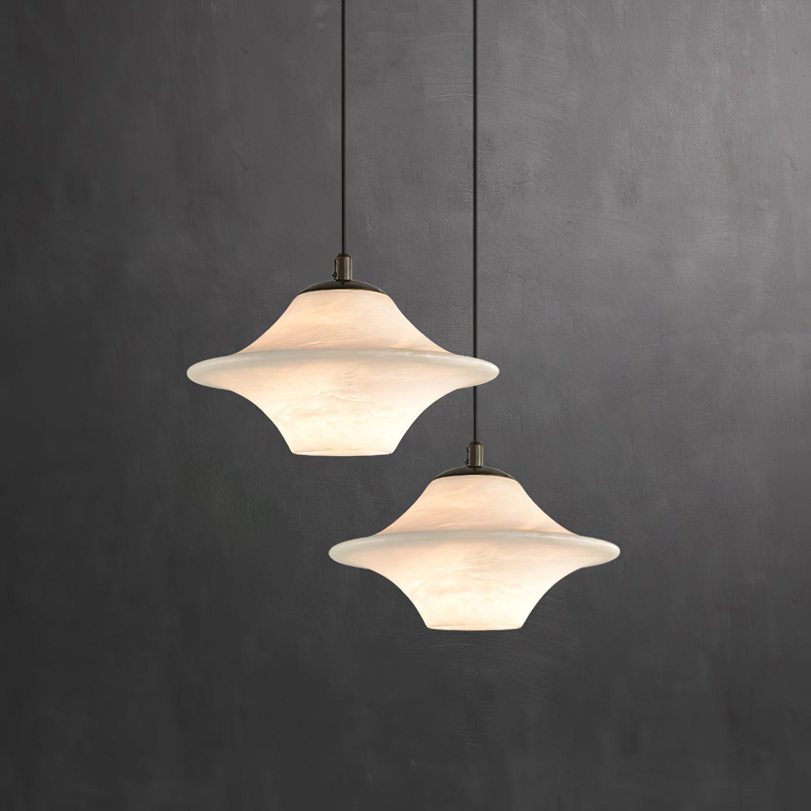 Saucer Alabaster Pendant Light