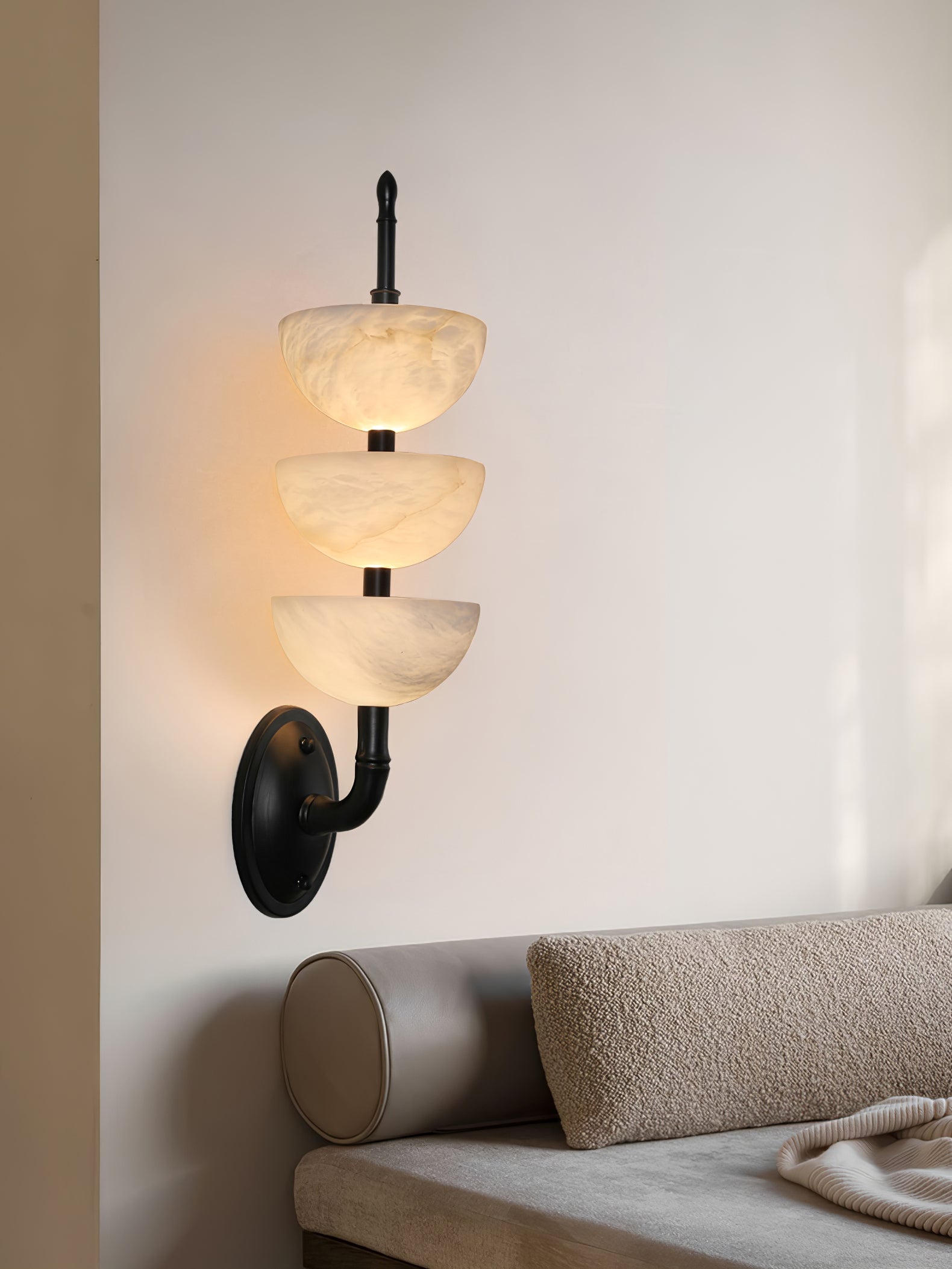 Triple Alabaster Wall Sconce