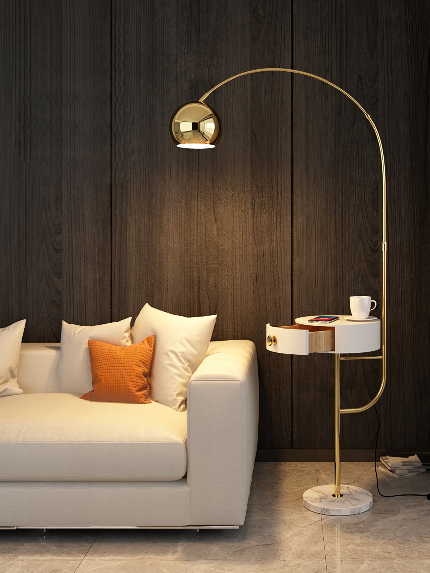 Arc Nightstand Floor Lamp