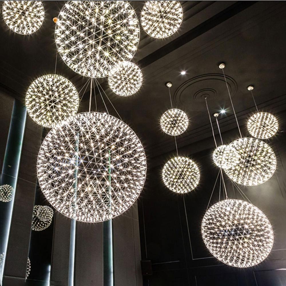 Silver Spark Ball Pendant Light