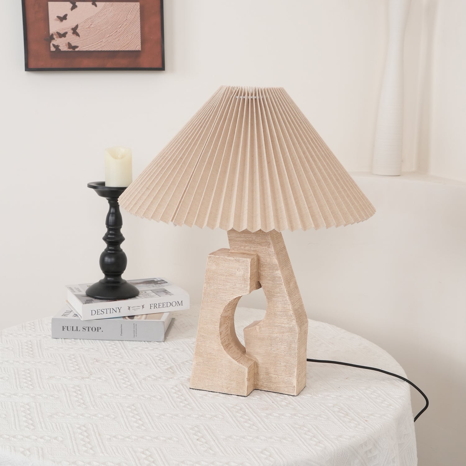 Stone Pillar Table Lamp