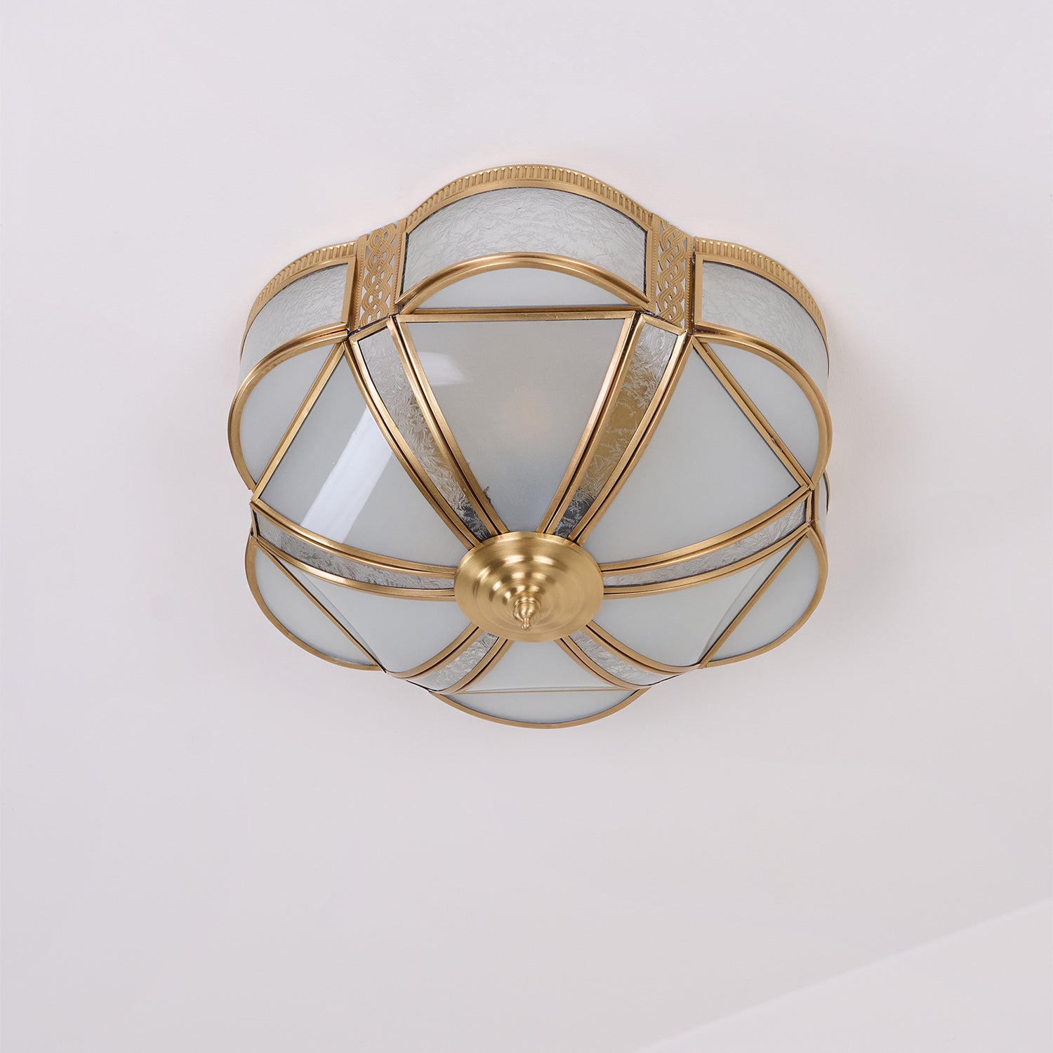 Floral Brass Ceiling Lamp