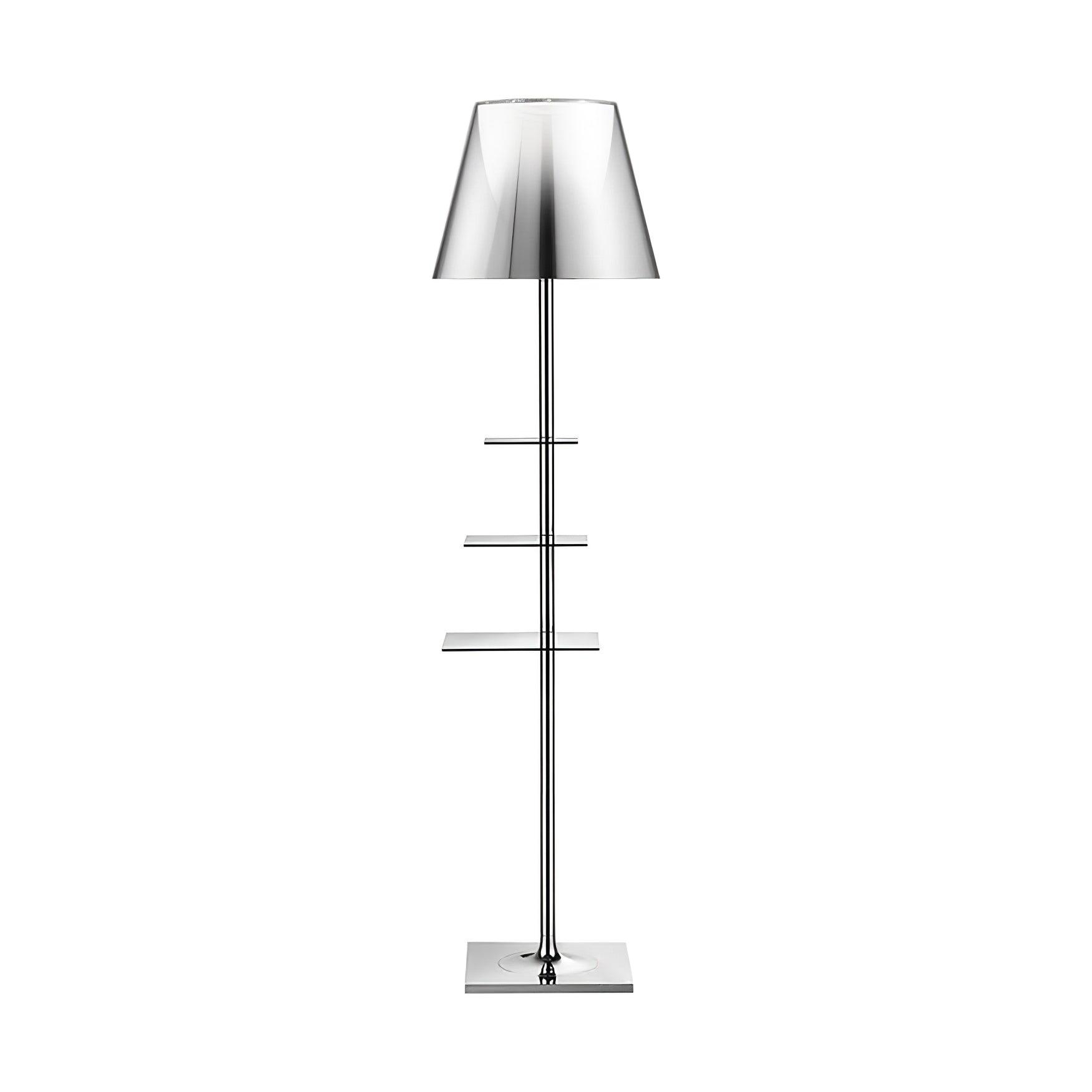 Chrome Prism Side Table Floor Lamp