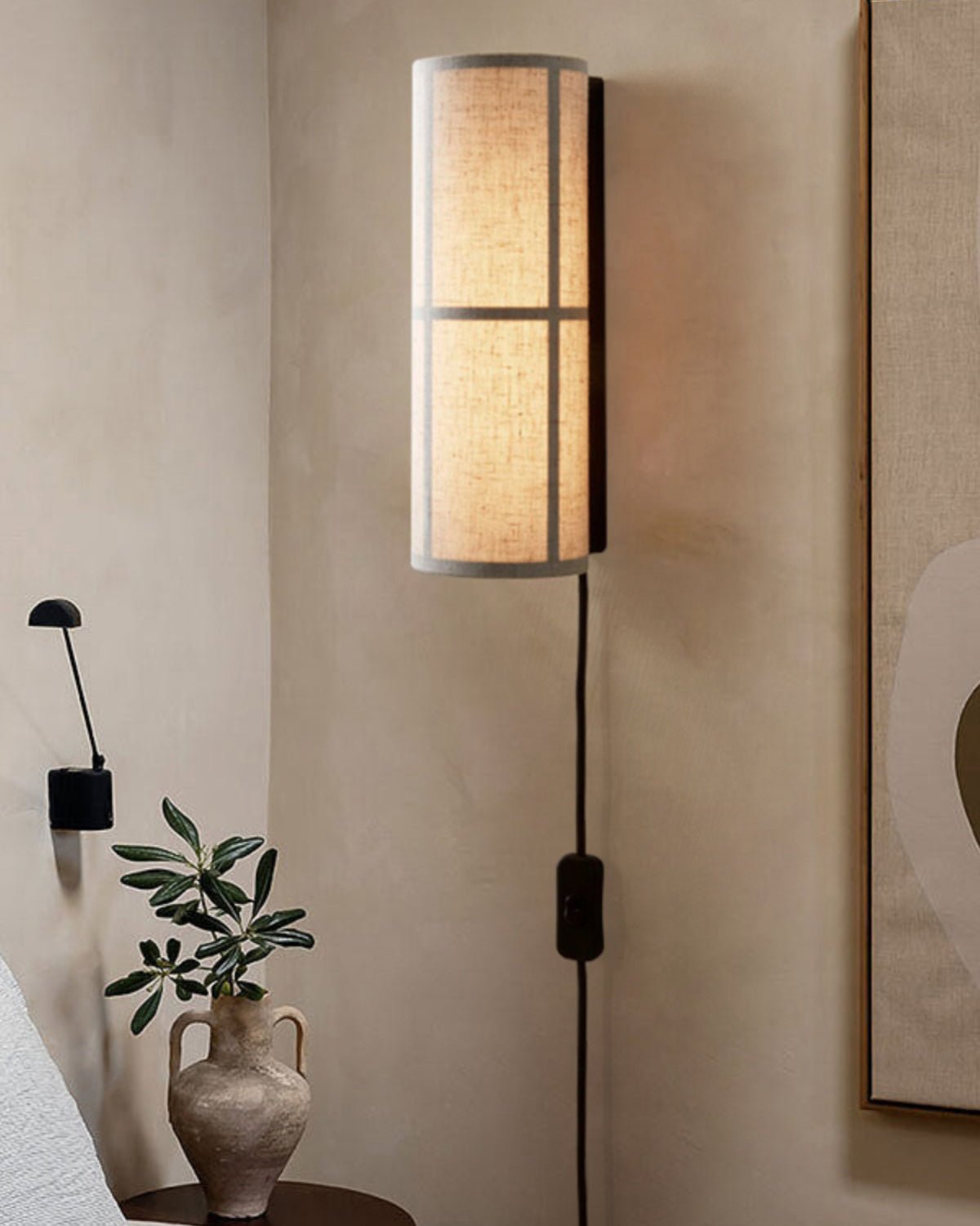 Cylinder Fabric Wall Lamp