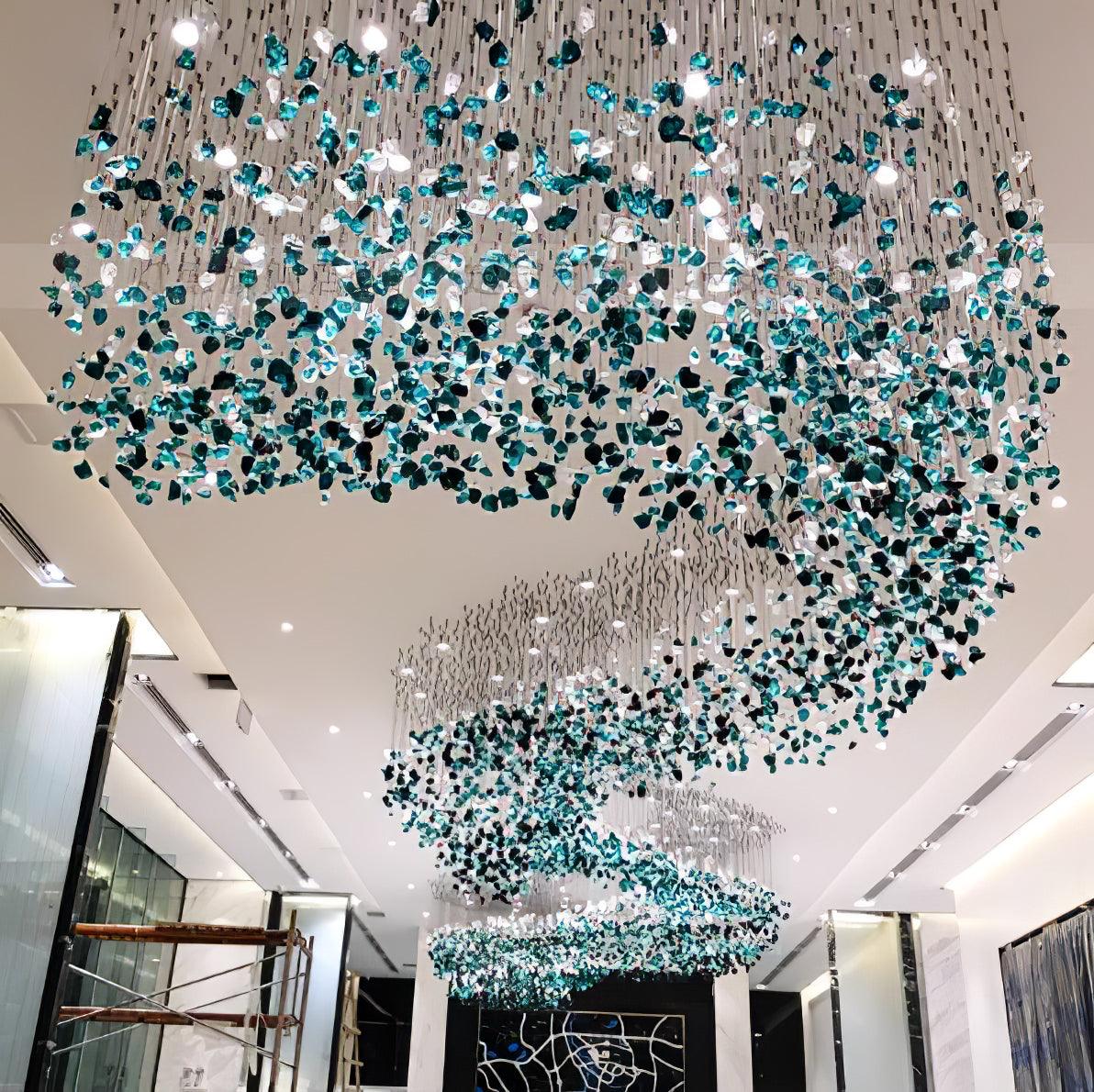 Multicolor Crystal Stone Chandelier