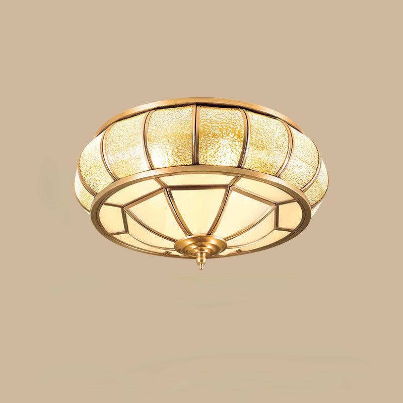 Colonial Glass Drum Ceiling Light