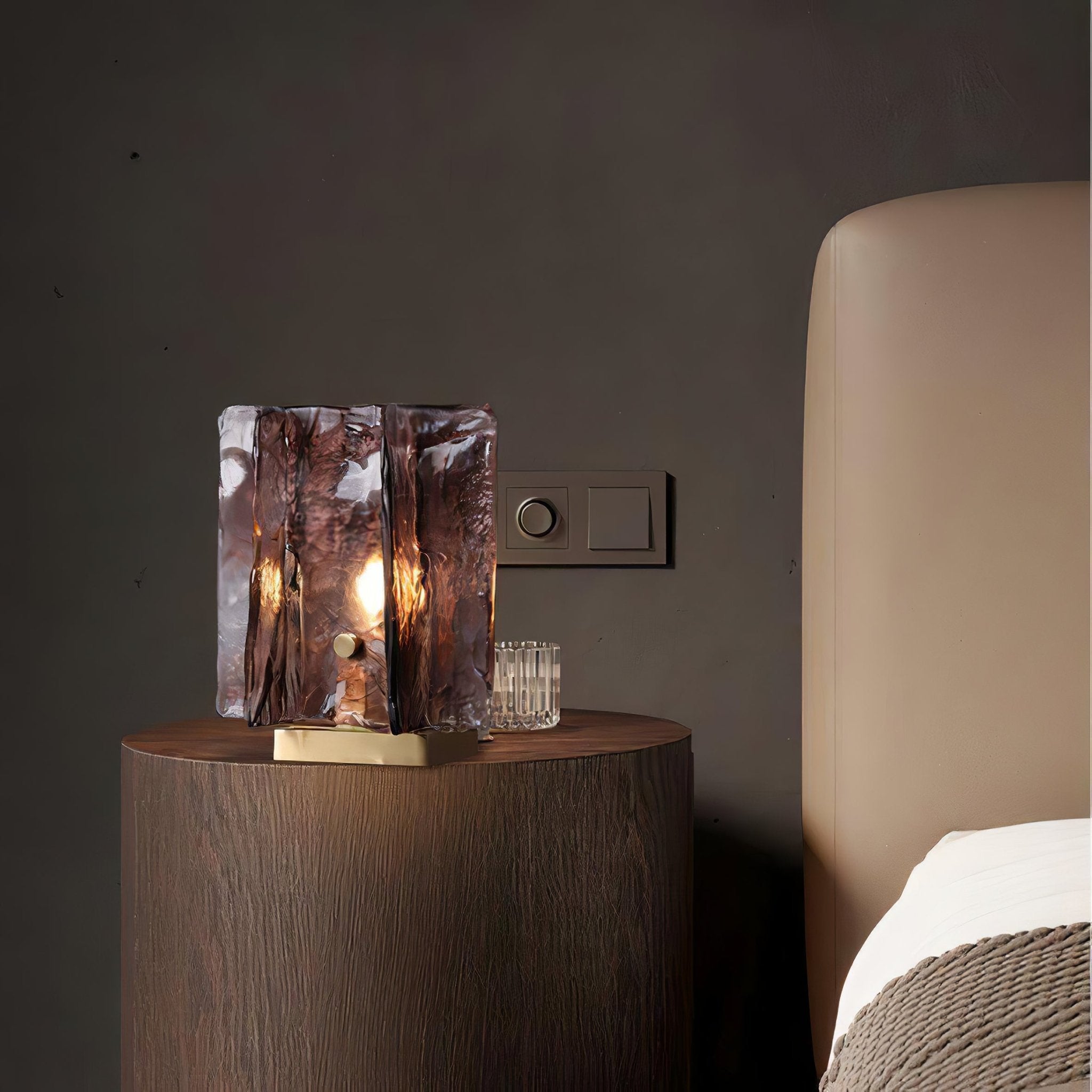 Amber Building Block Table Lamp