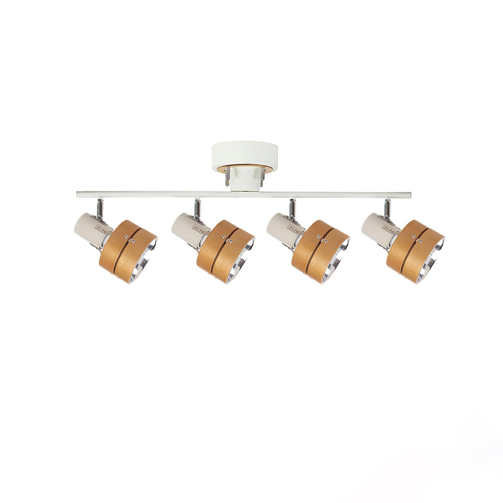 Wooden Adjustable Spot Ceiling Lamp