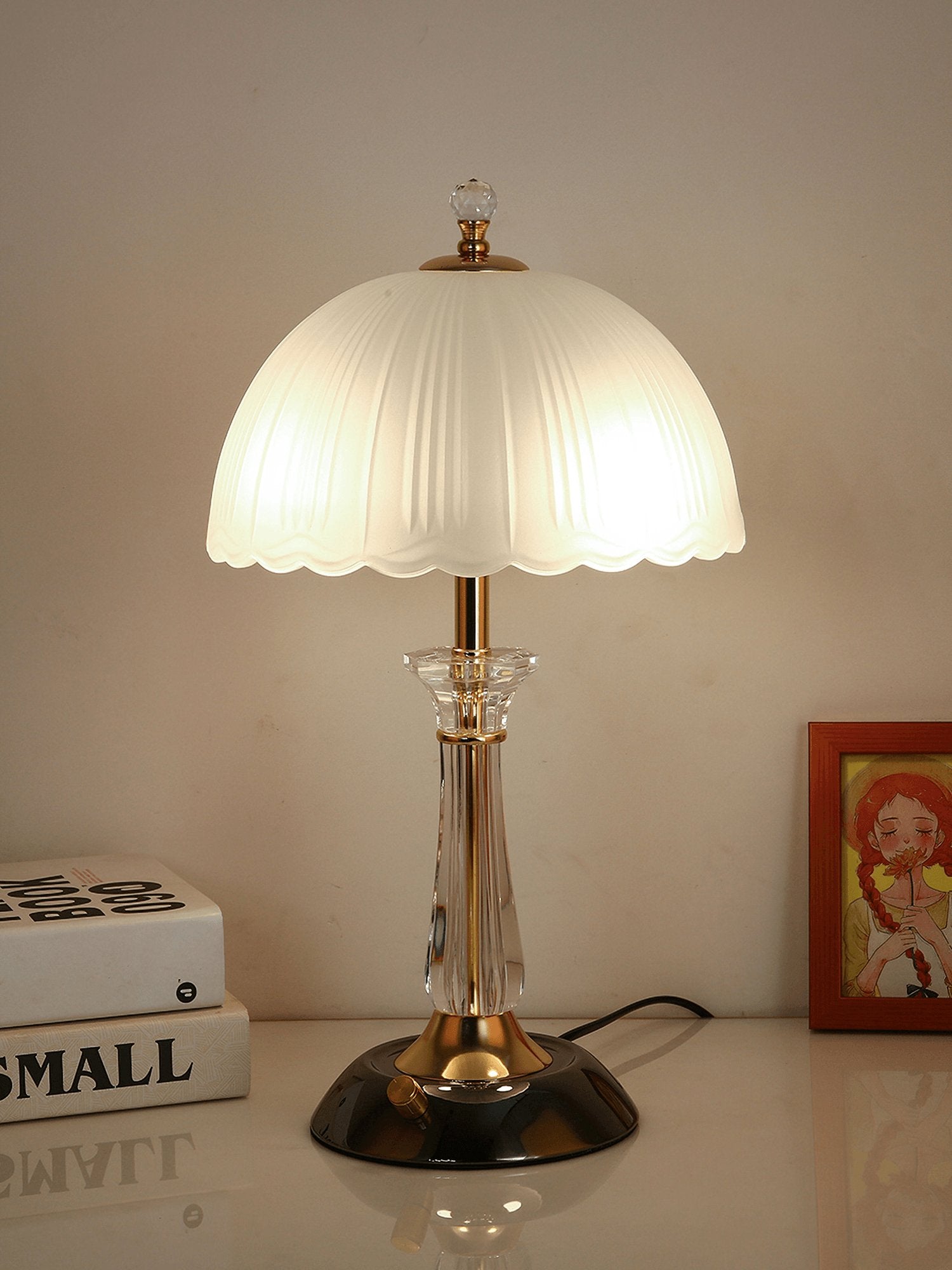 Domed Glass Table Light