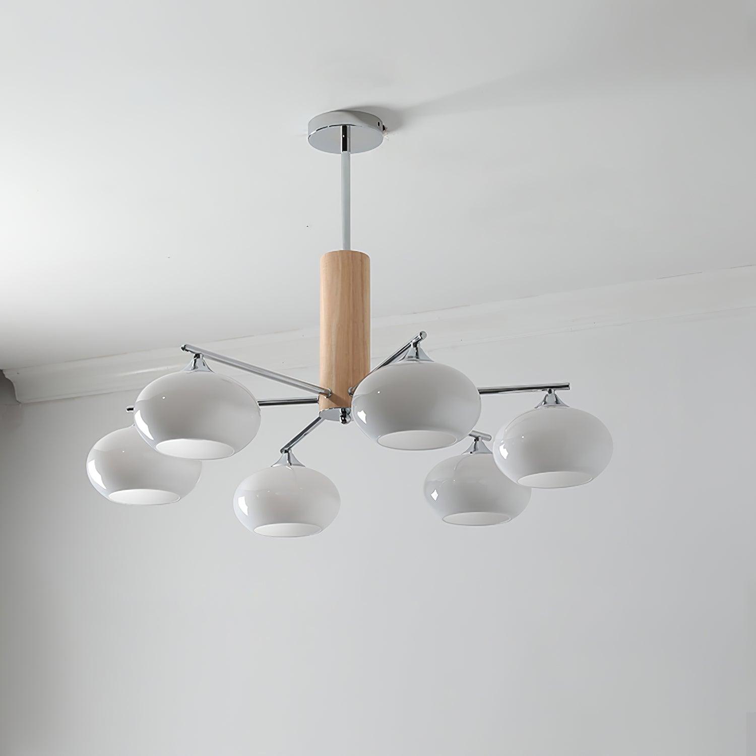 Elliptical Persimmon Chandelier