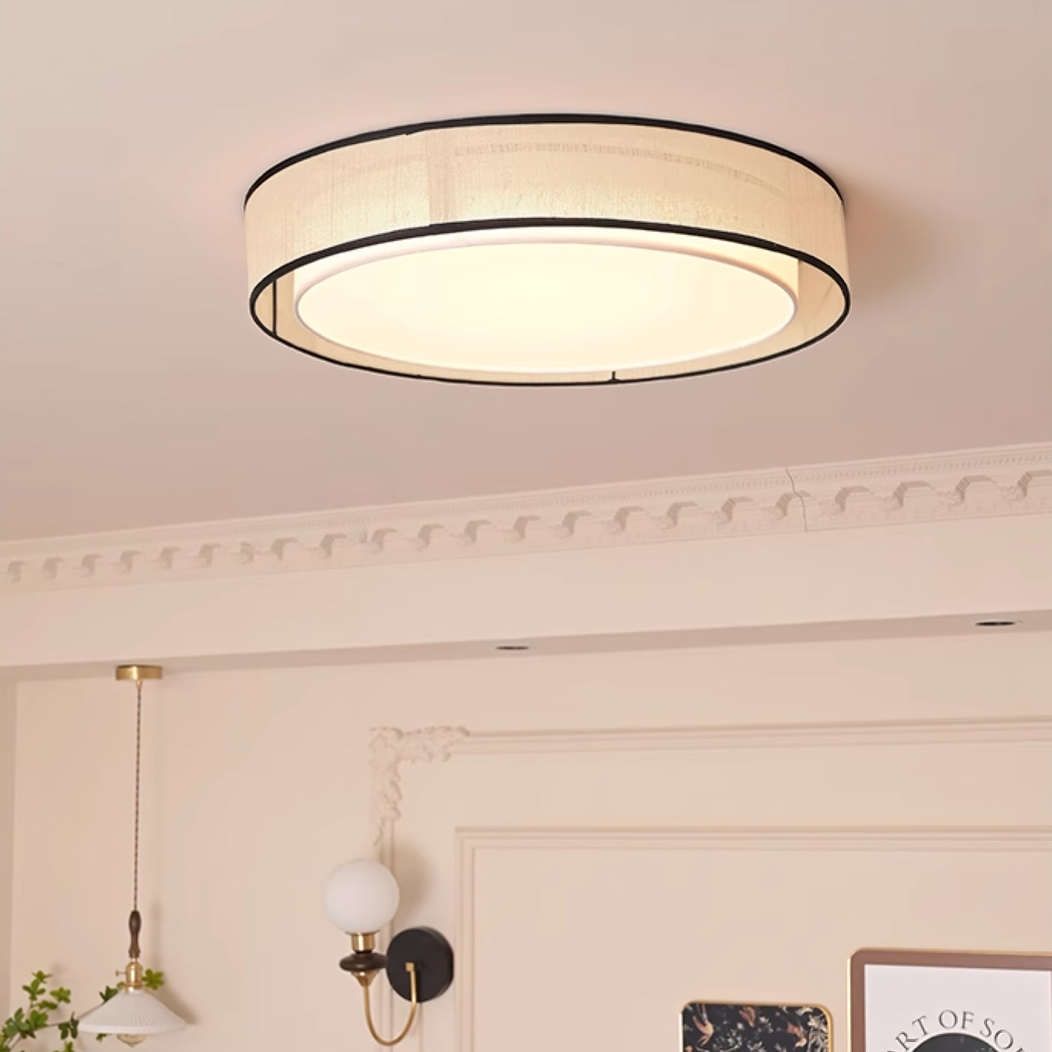 Drum Rould Ceiling Lamp