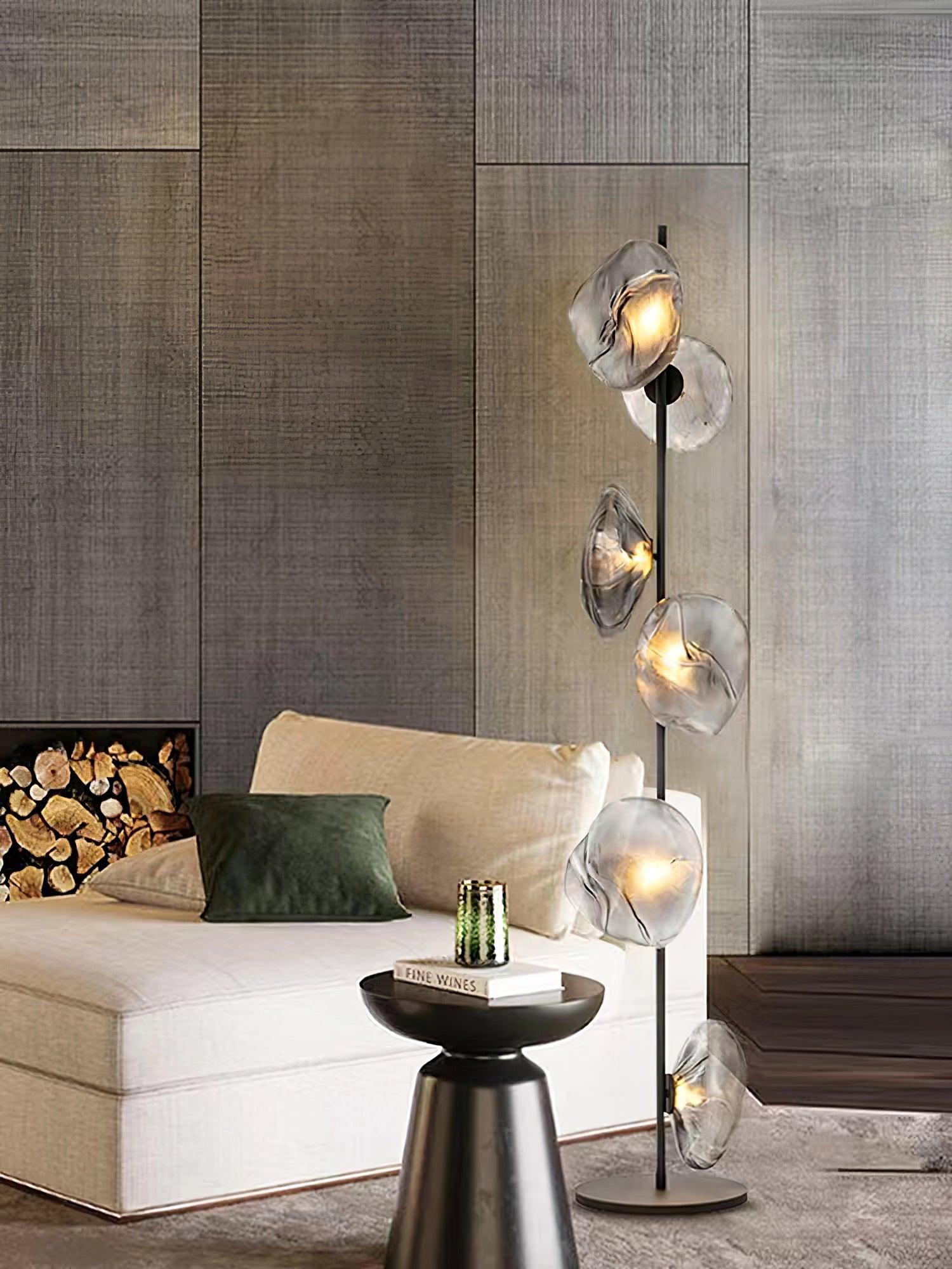 Glass Mesh Petals Floor Lamp