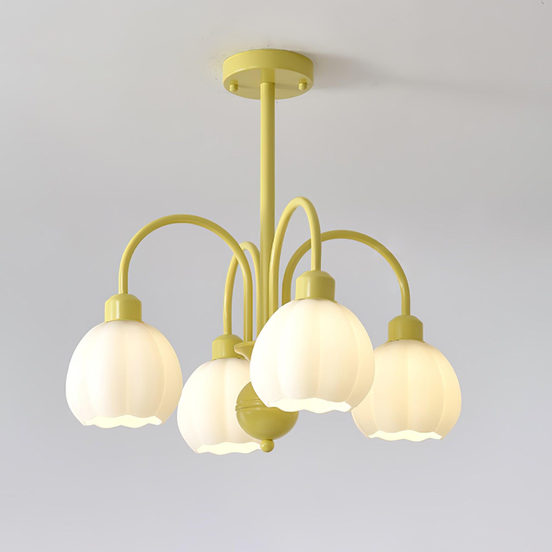 Cream Pumpkin Ball Chandelier