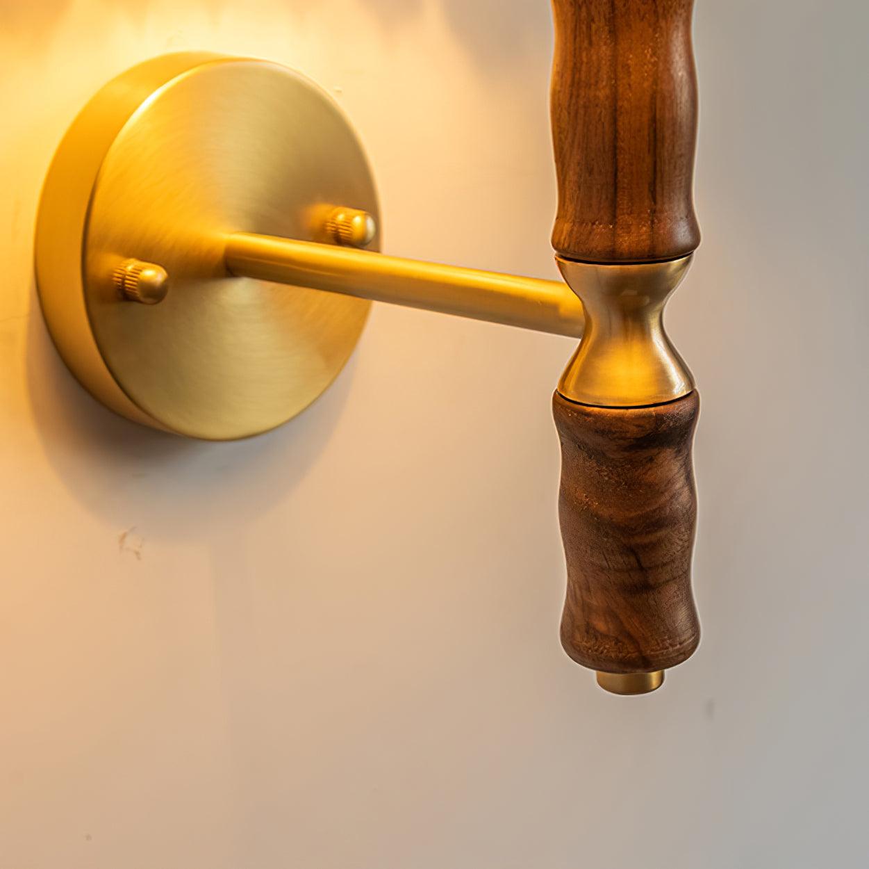 Pleated Walnut Wall Light