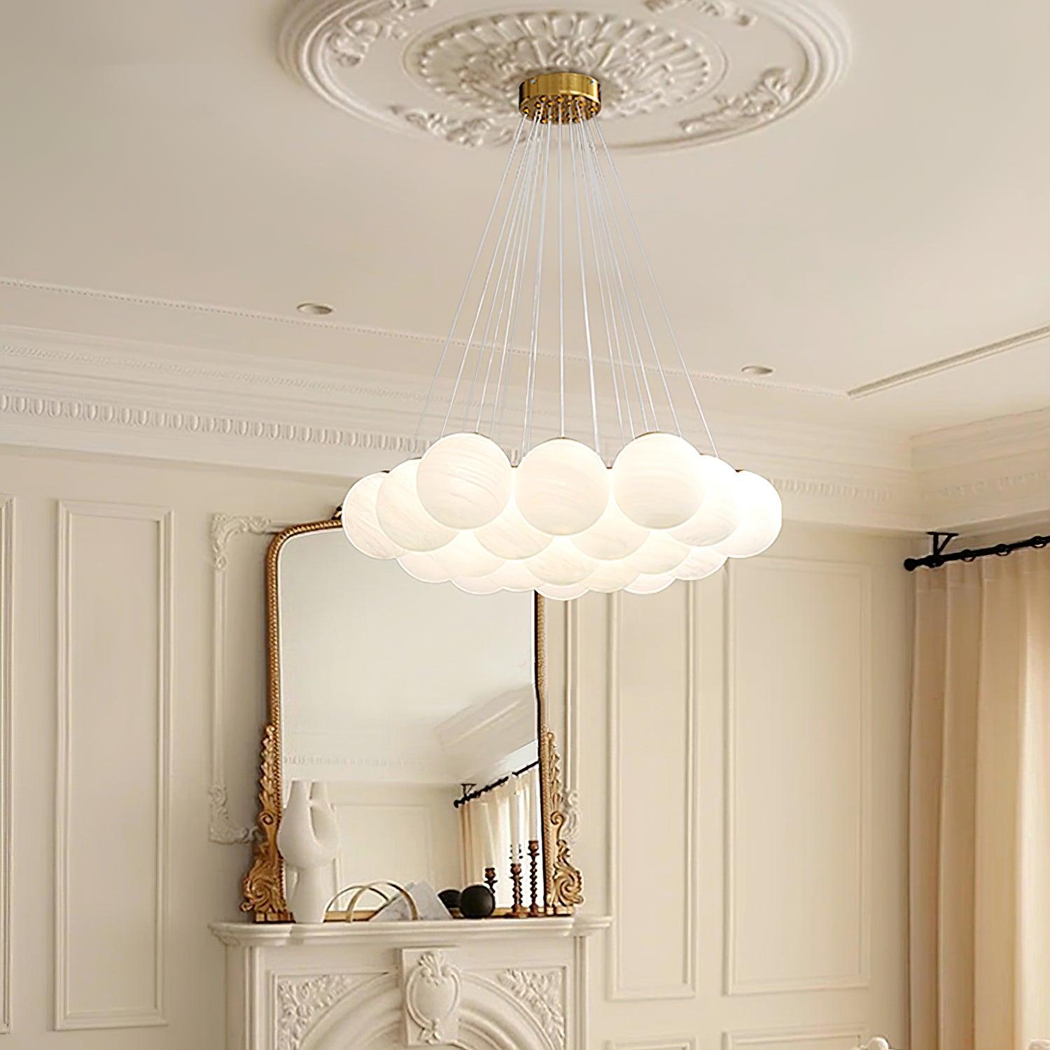 Glass Cluster Chandelier