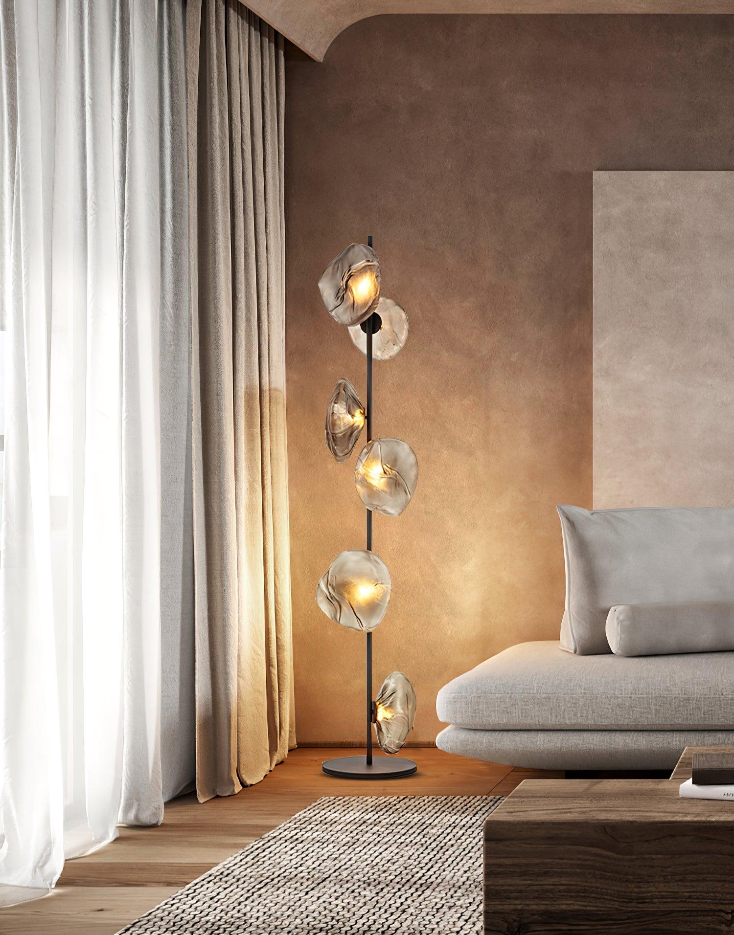 Glass Mesh Petals Floor Lamp