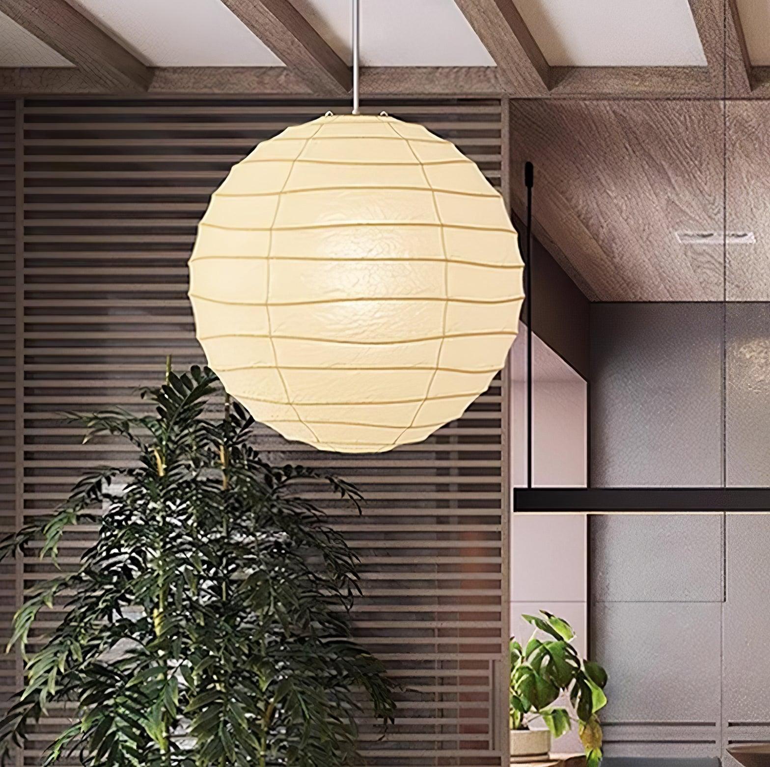 Washi Paper Pendant Swag Lamp