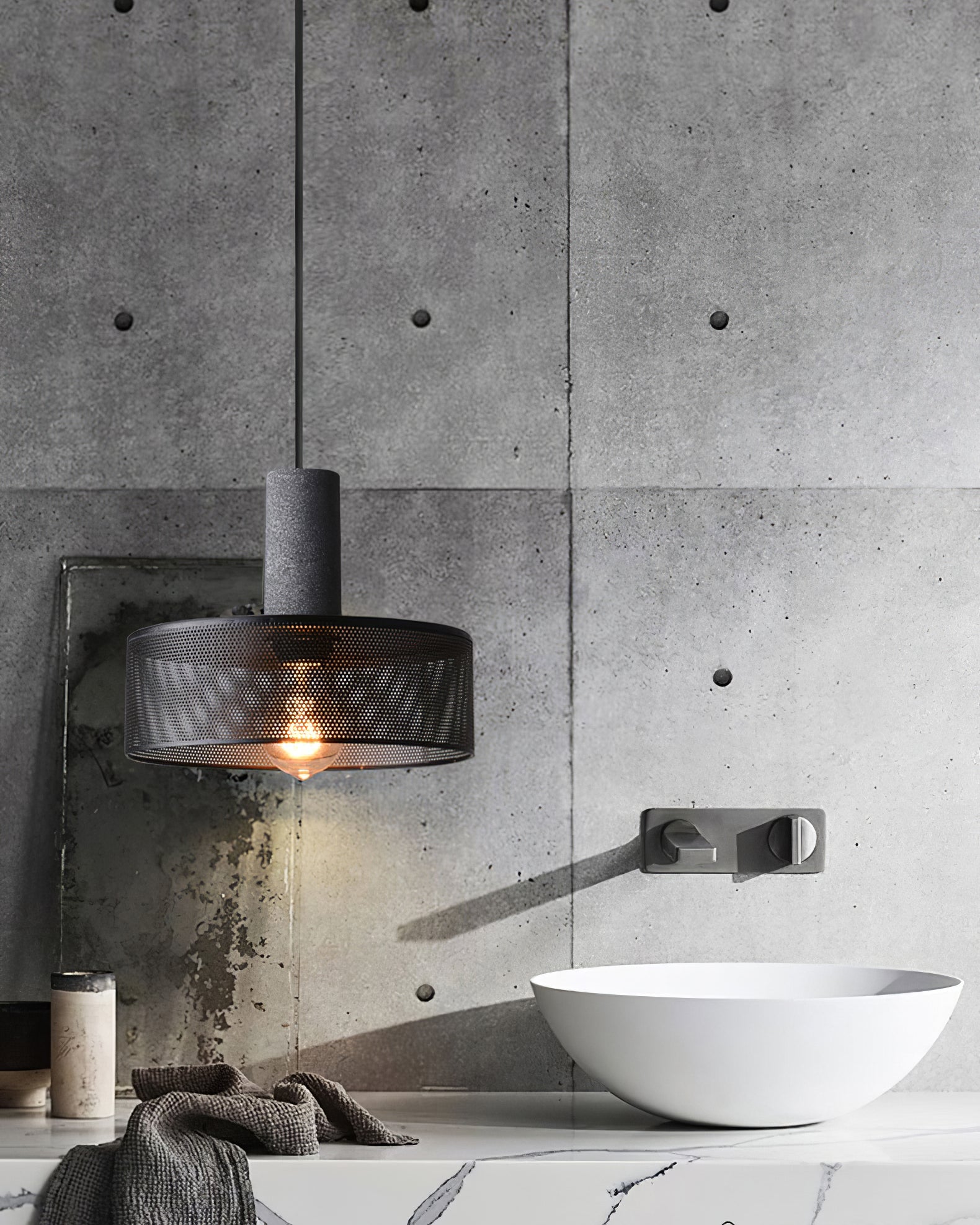 Cement Mesh Pendant Light