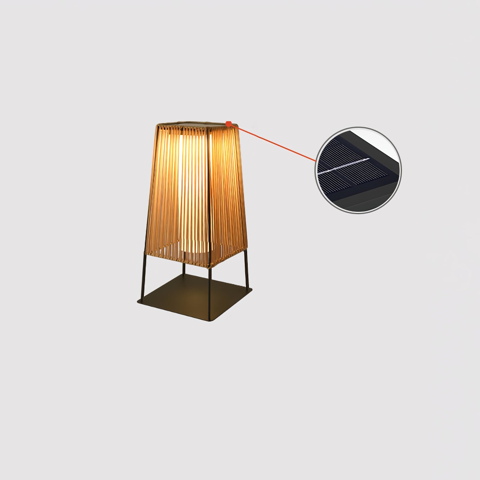 Plastic Rattan Outdoor Post Light