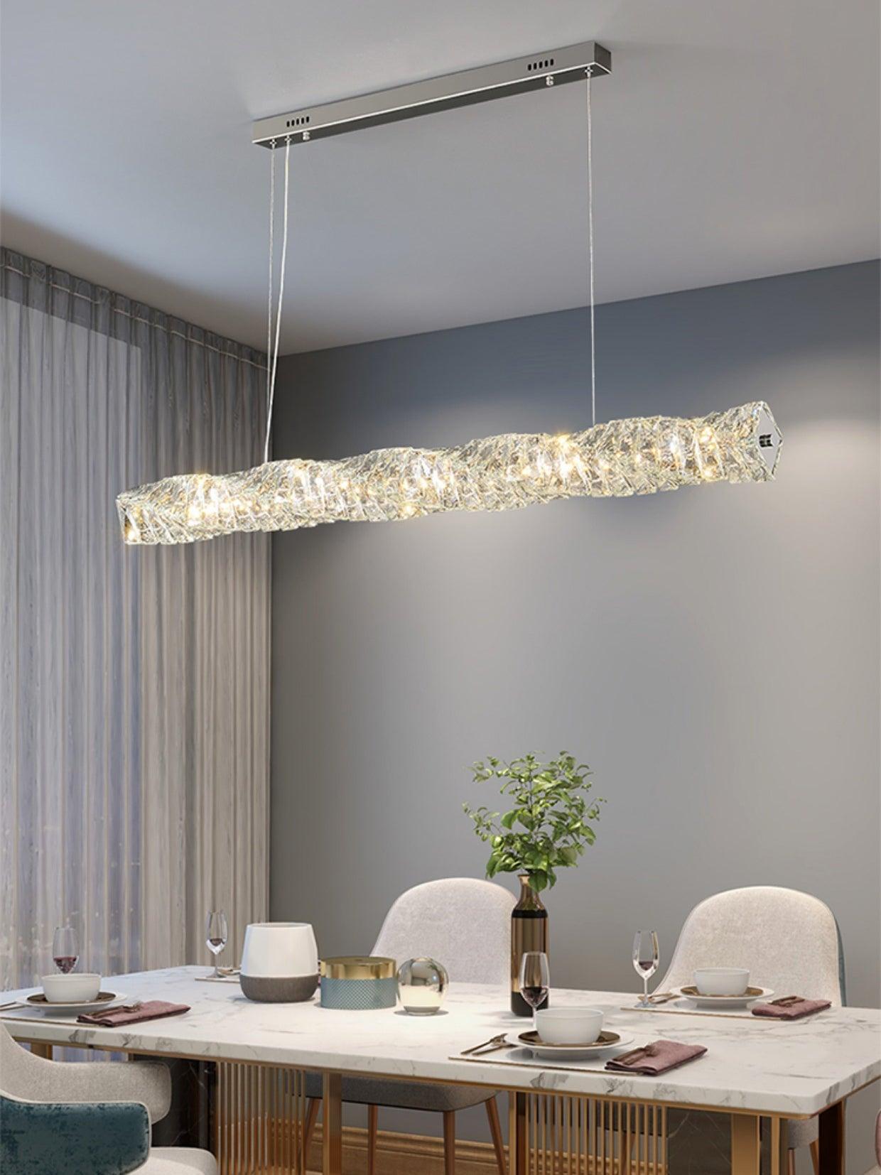 Long Crystal Pendant Lamp