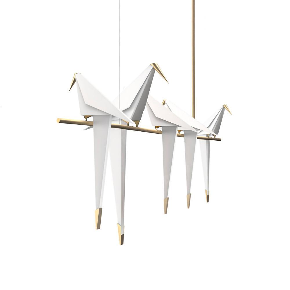 Paper Crane Bird LED Chandelier