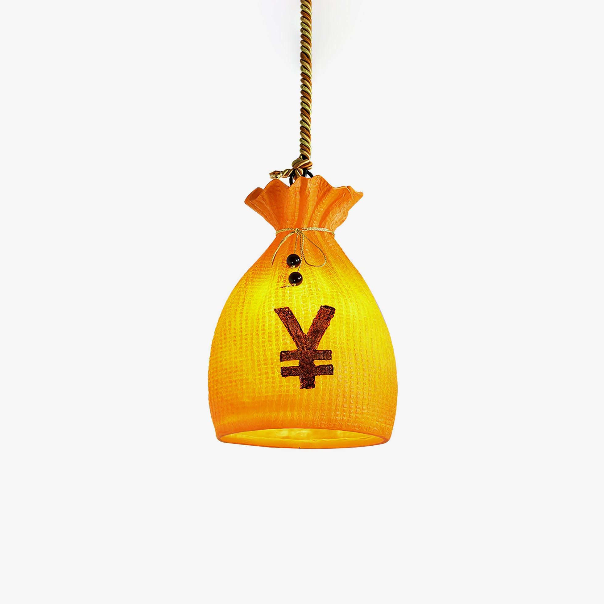 Prosperity Pouch Resin Pendant Lamp