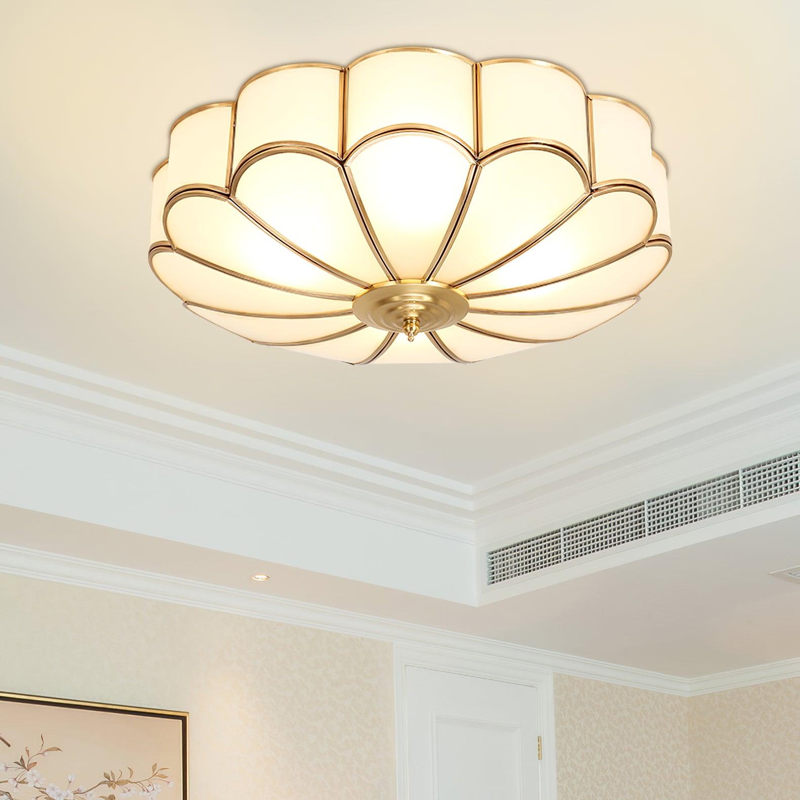 Scalloped Flush Ceiling Light