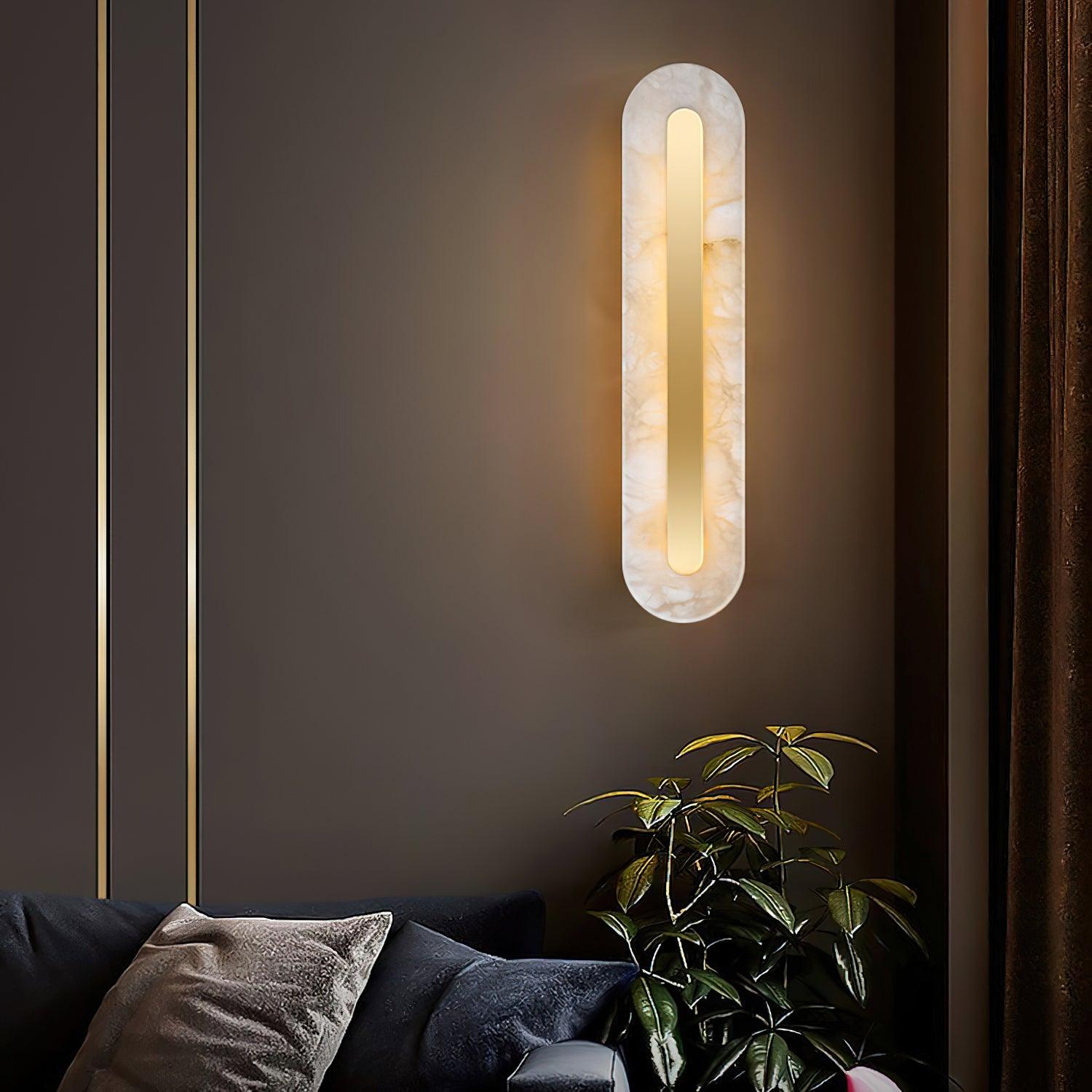 Alabaster Rounded Wall Light